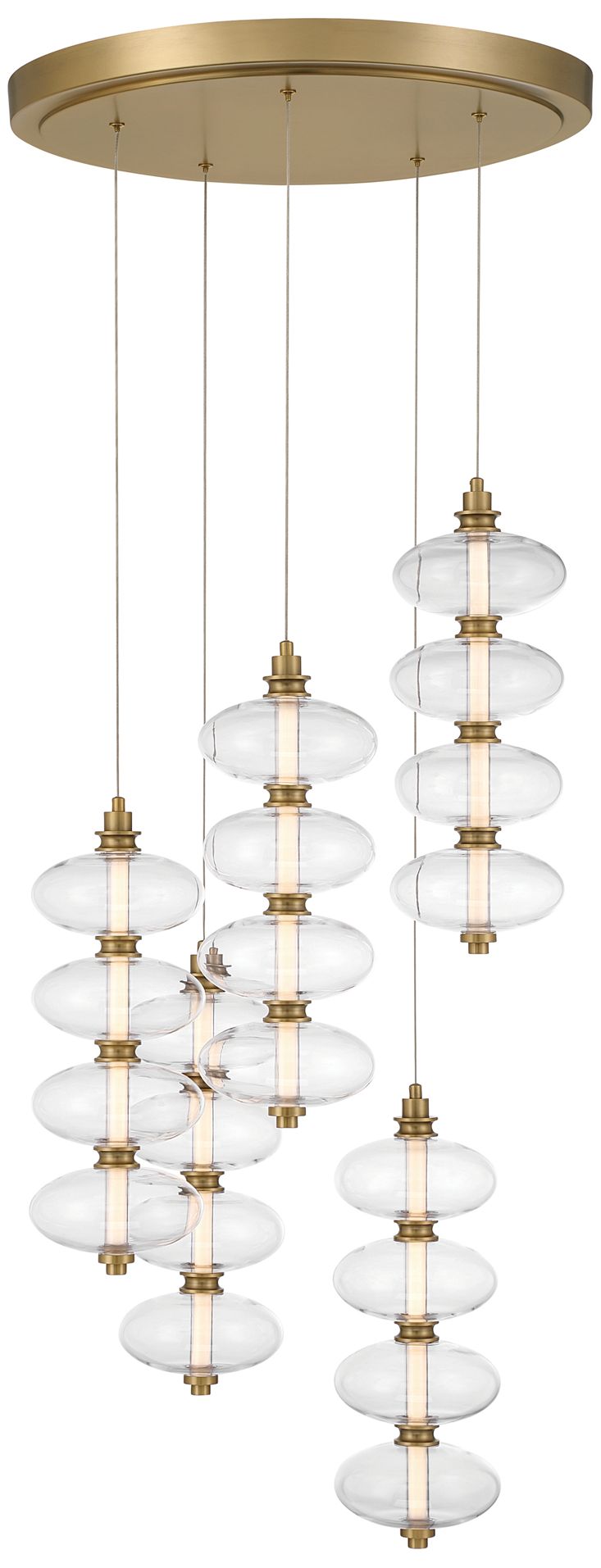Minka-Lavery Bollavino LED 20-in Pendant - Legacy Brass with Clear Glass