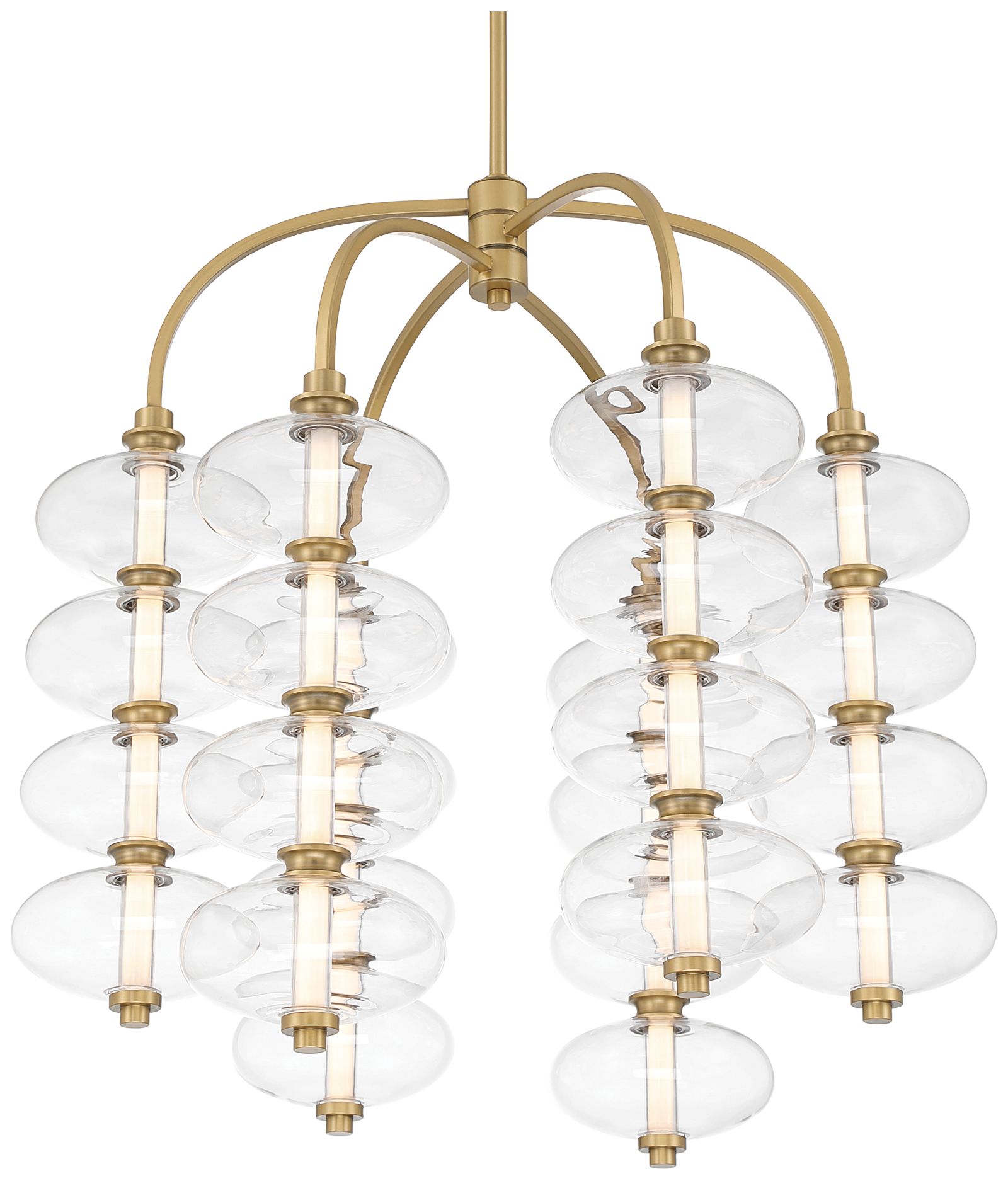 Thumbnail1 of Minka-Lavery Bollavino LED 24-in Pendant - Legacy Brass with Clear Glass