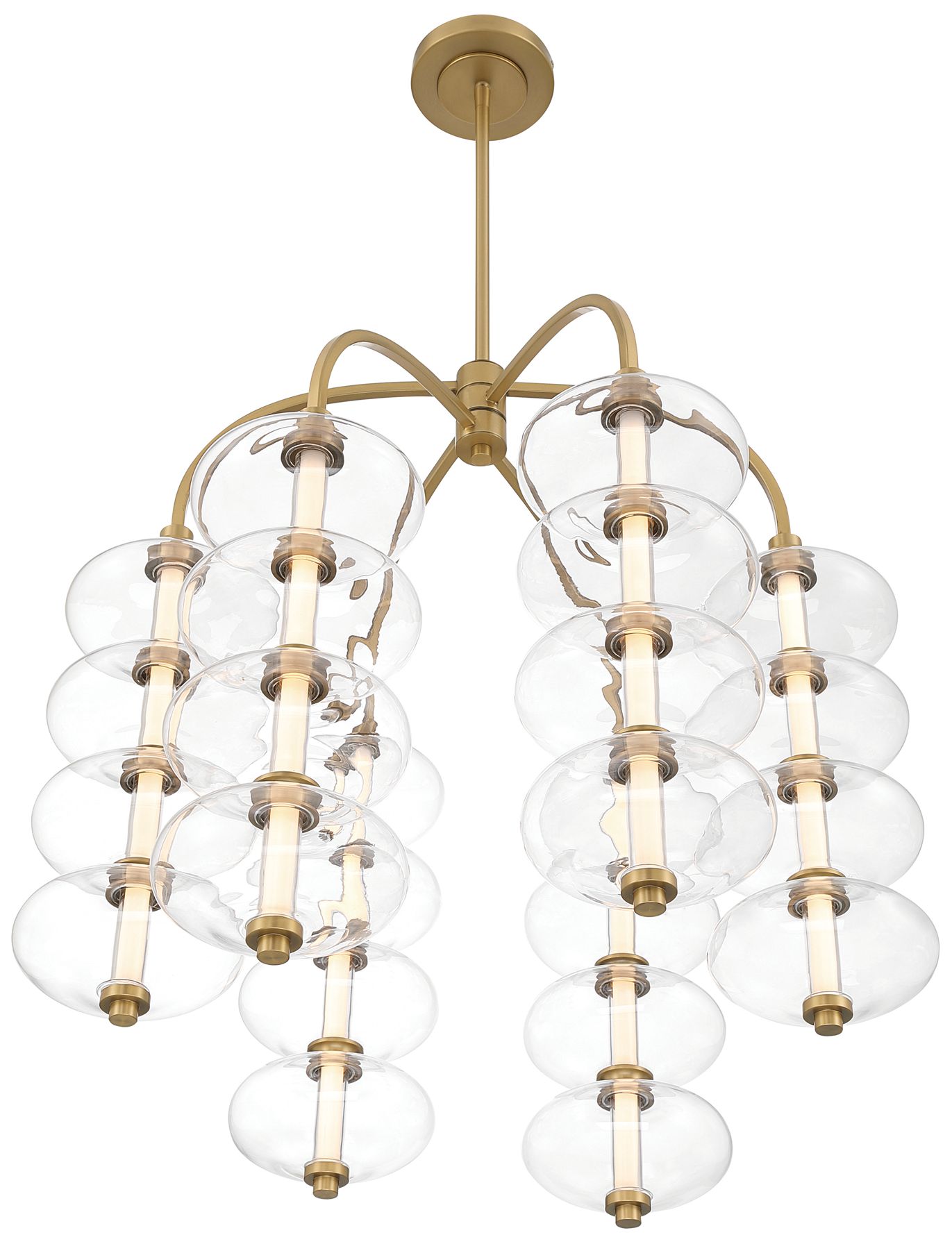 Minka-Lavery Bollavino LED 24-in Pendant - Legacy Brass with Clear Glass