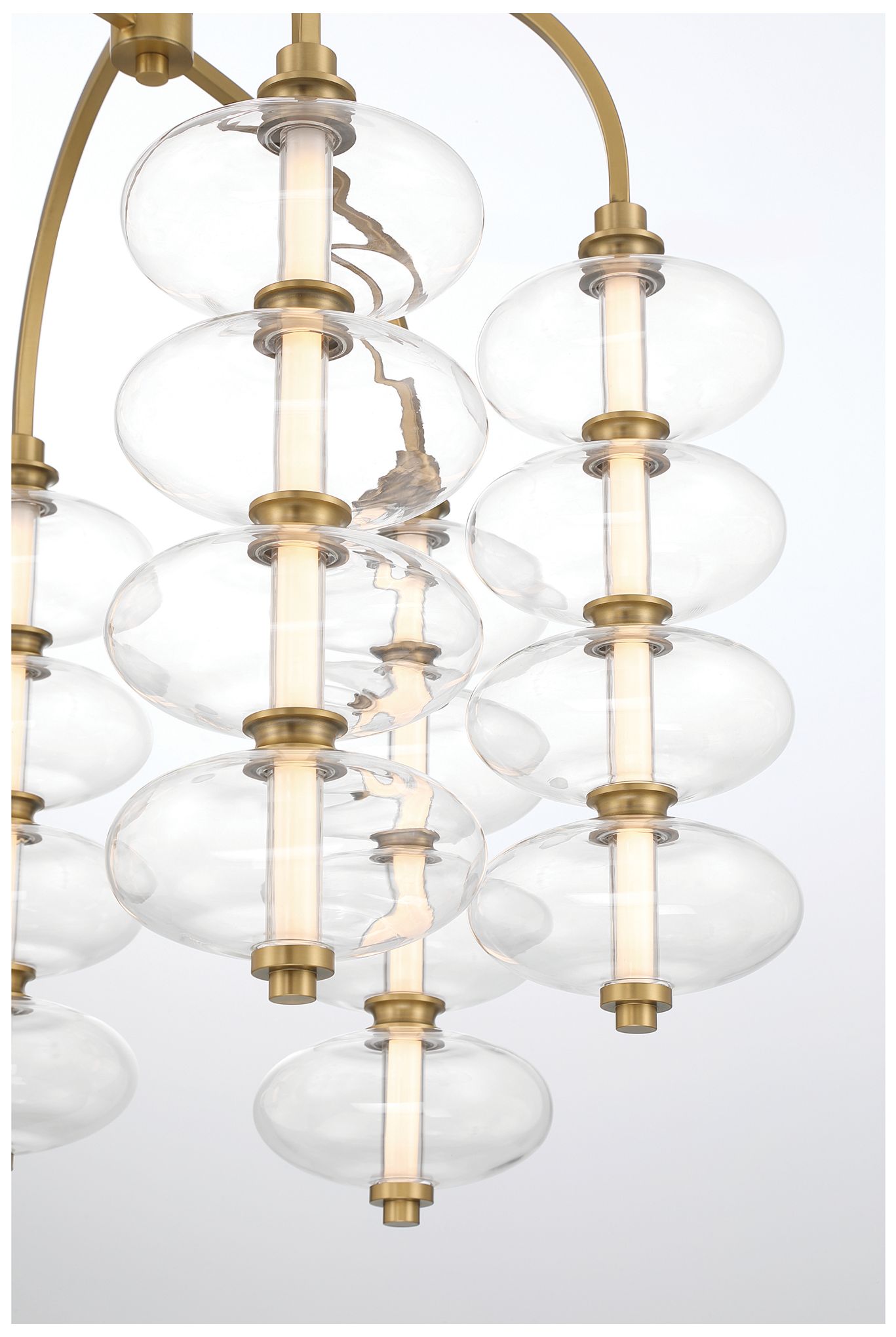 Minka-Lavery Bollavino LED 24-in Pendant - Legacy Brass with Clear Glass