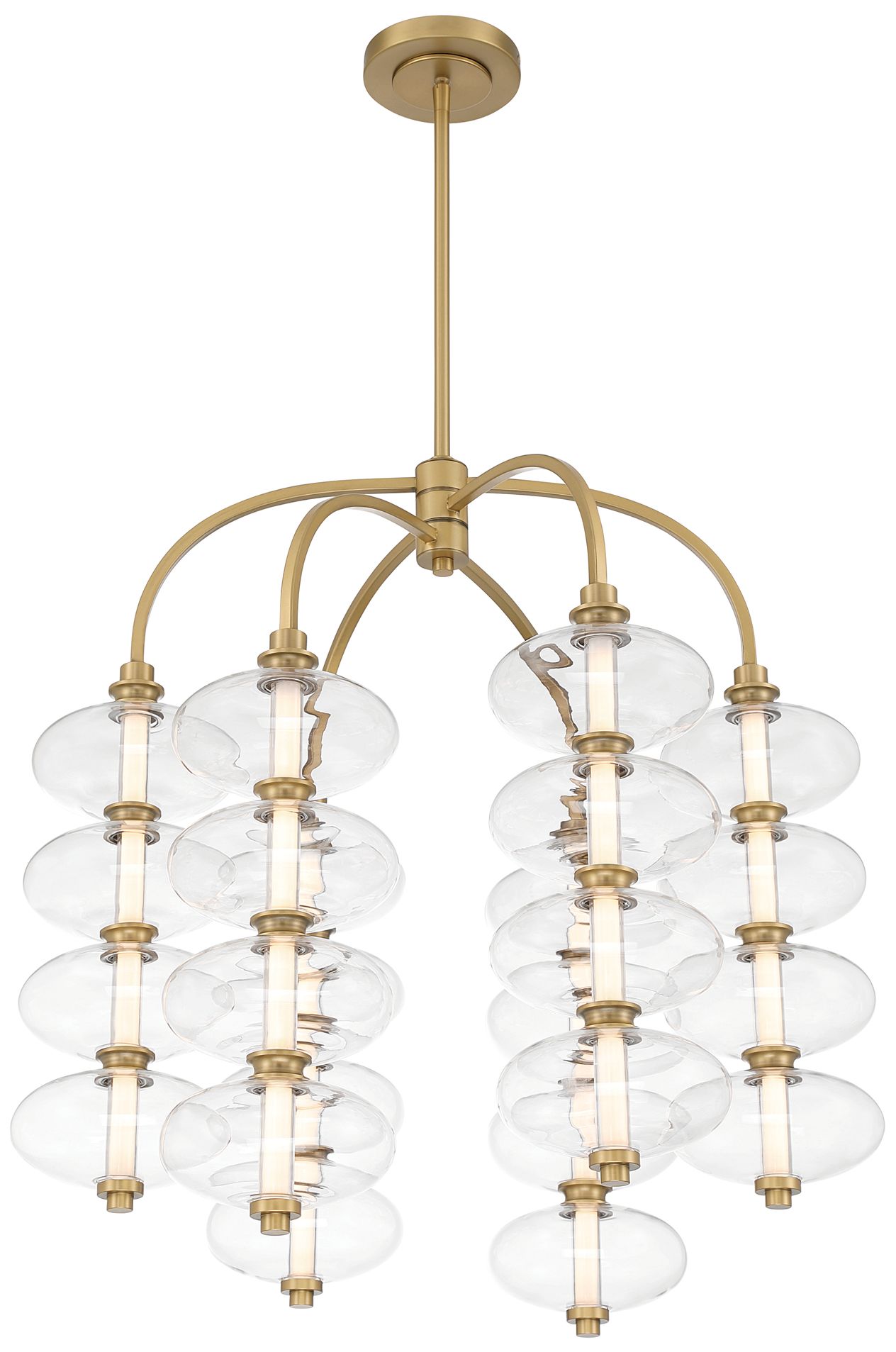 Minka-Lavery Bollavino LED 24-in Pendant - Legacy Brass with Clear Glass