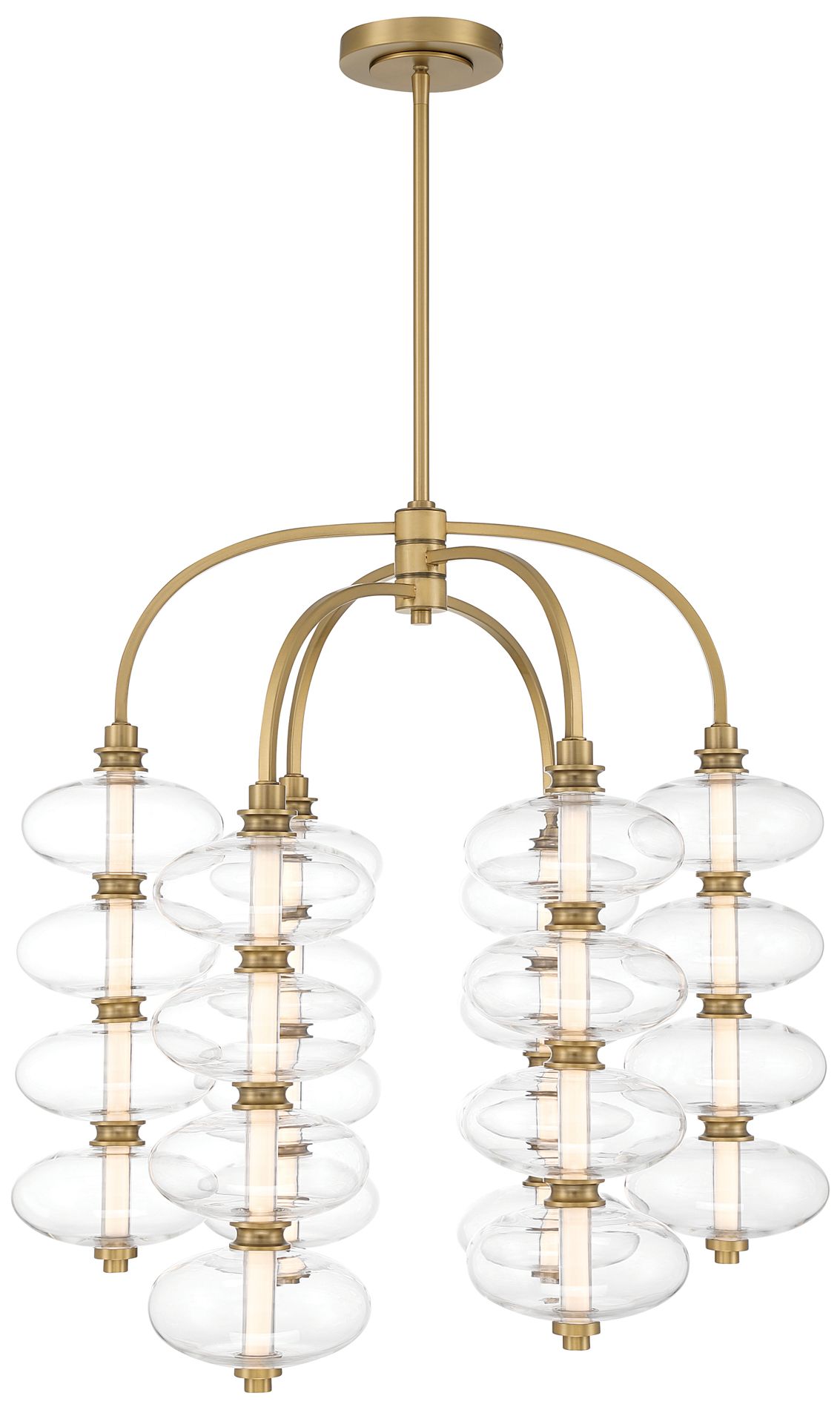 Minka-Lavery Bollavino LED 24-in Pendant - Legacy Brass with Clear Glass