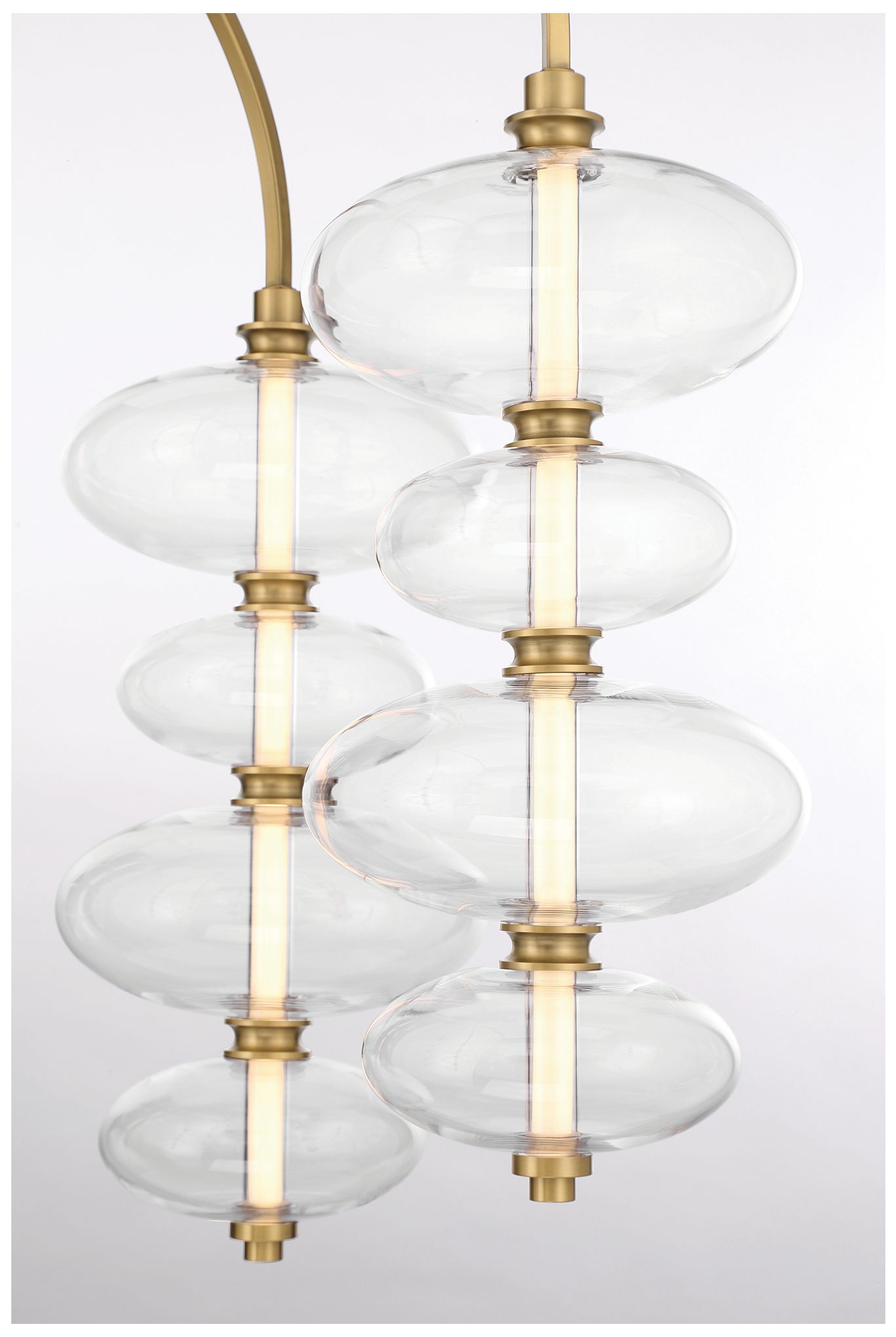 Minka-Lavery Bollavino LED 34-in Chandelier - Legacy Brass with Clear Glass