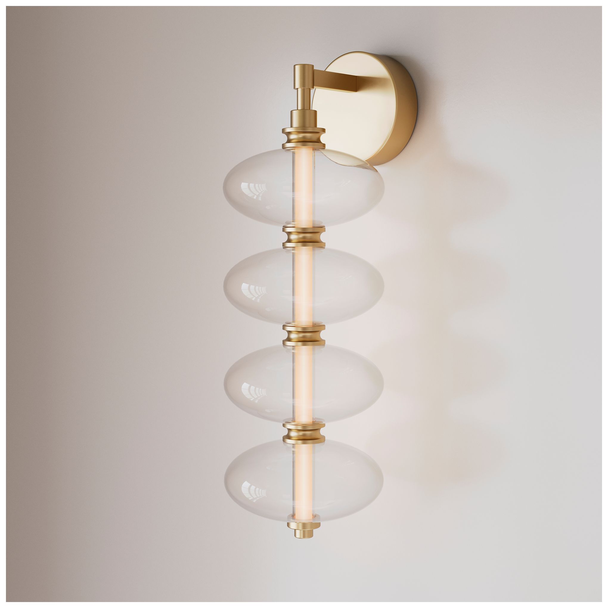 Image 2 Minka-Lavery Bollavino LED 6-in Wall Sconce - Legacy Brass with Clear Glass more views