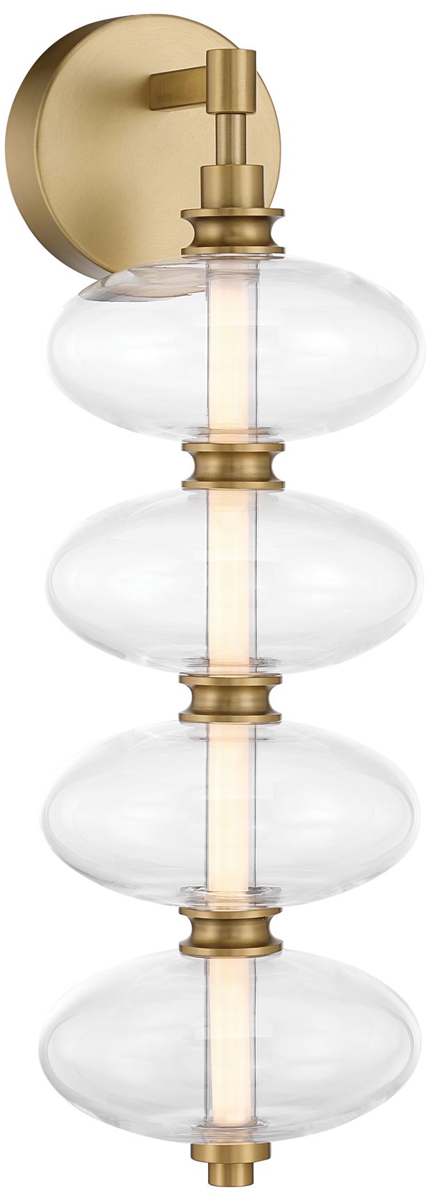 Image 3 Minka-Lavery Bollavino LED 6-in Wall Sconce - Legacy Brass with Clear Glass more views