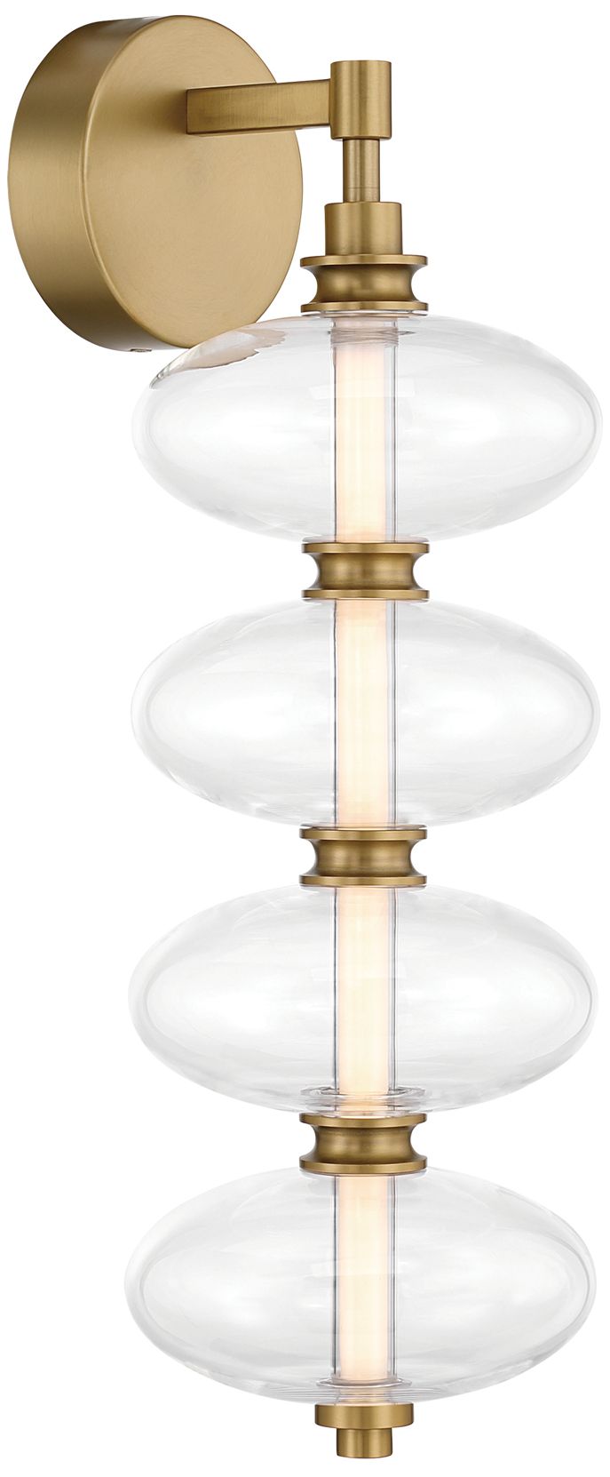 Image 5 Minka-Lavery Bollavino LED 6-in Wall Sconce - Legacy Brass with Clear Glass more views