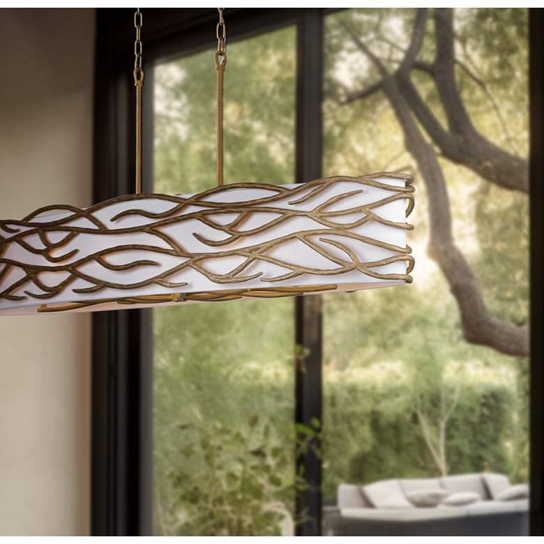 Image 3 Minka Lavery Branch Reality 10-Light Ashen Gold Island Chandelier more views