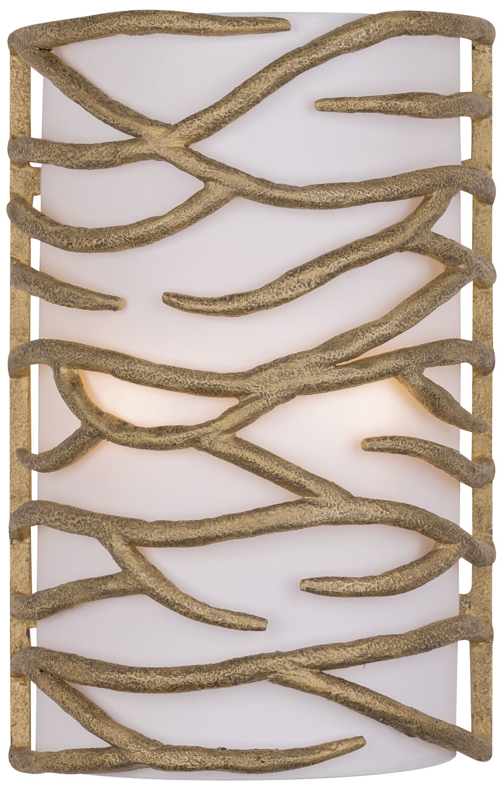 Thumbnail2 of Minka Lavery Branch Reality 2-Light Ashen Gold Wall Sconce with White Shade