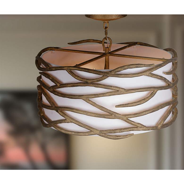 Image 3 Minka Lavery Branch Reality 20" Wide 4-Light Ashen Gold Ceiling Light more views