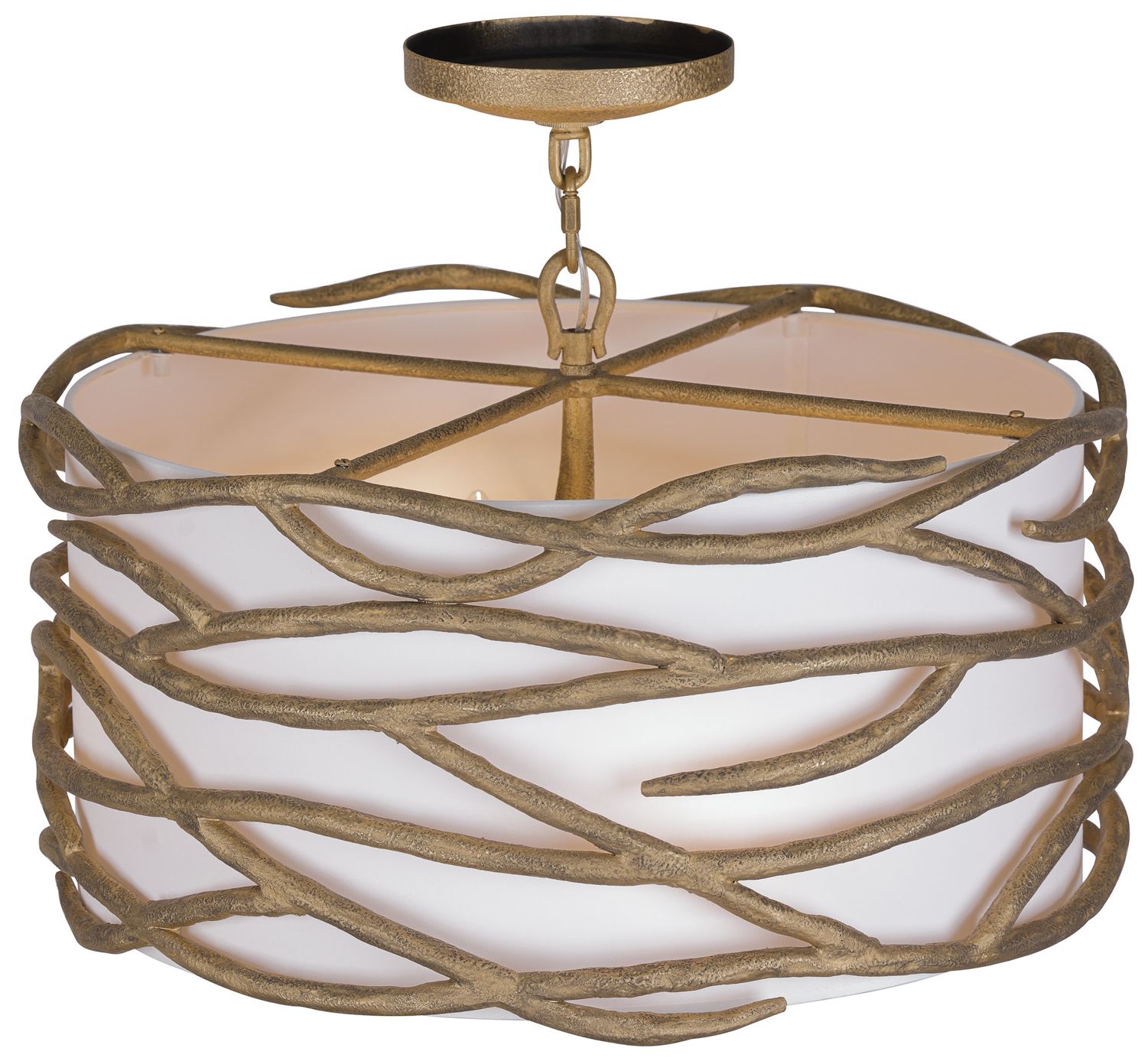 Minka Lavery Branch Reality 20" Wide 4-Light Ashen Gold Ceiling Light