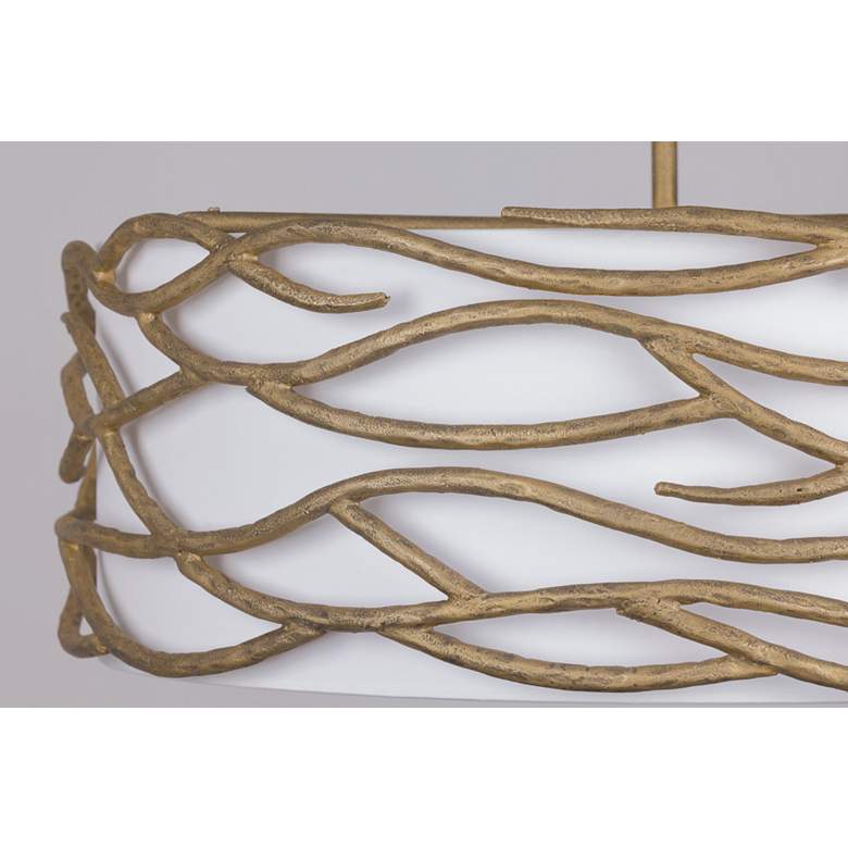 Image 7 Minka Lavery Branch Reality 28" 6-Light Ashen White Shade Gold Pendant more views