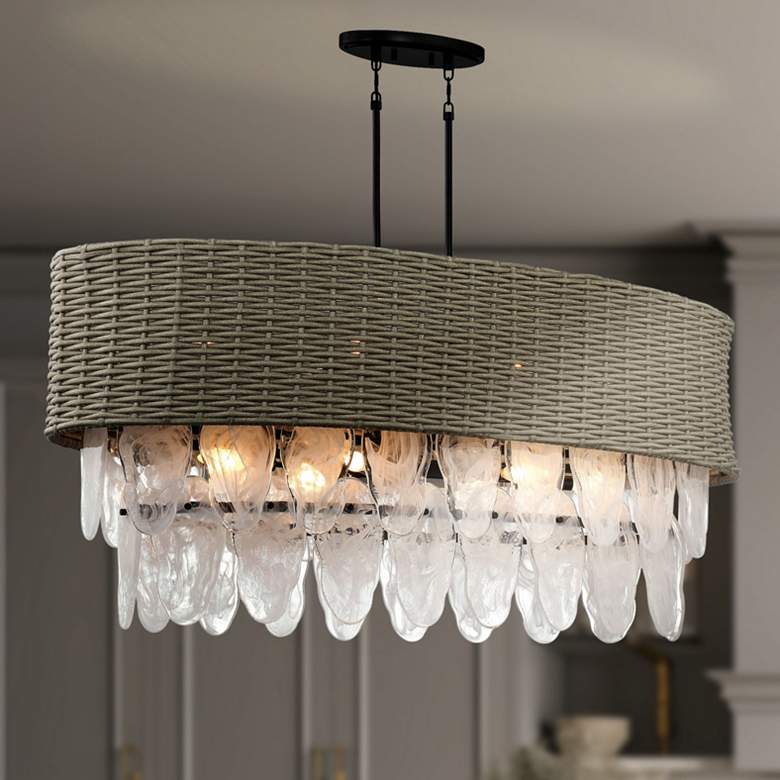 Image 1 Minka-Lavery Breakers Isle 12-Light Black Island Chandelier