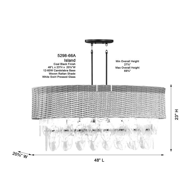 Image 7 Minka-Lavery Breakers Isle 12-Light Black Island Chandelier more views
