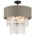 Minka-Lavery Breakers Isle 6-Light Black Semi-Flush to Pendant