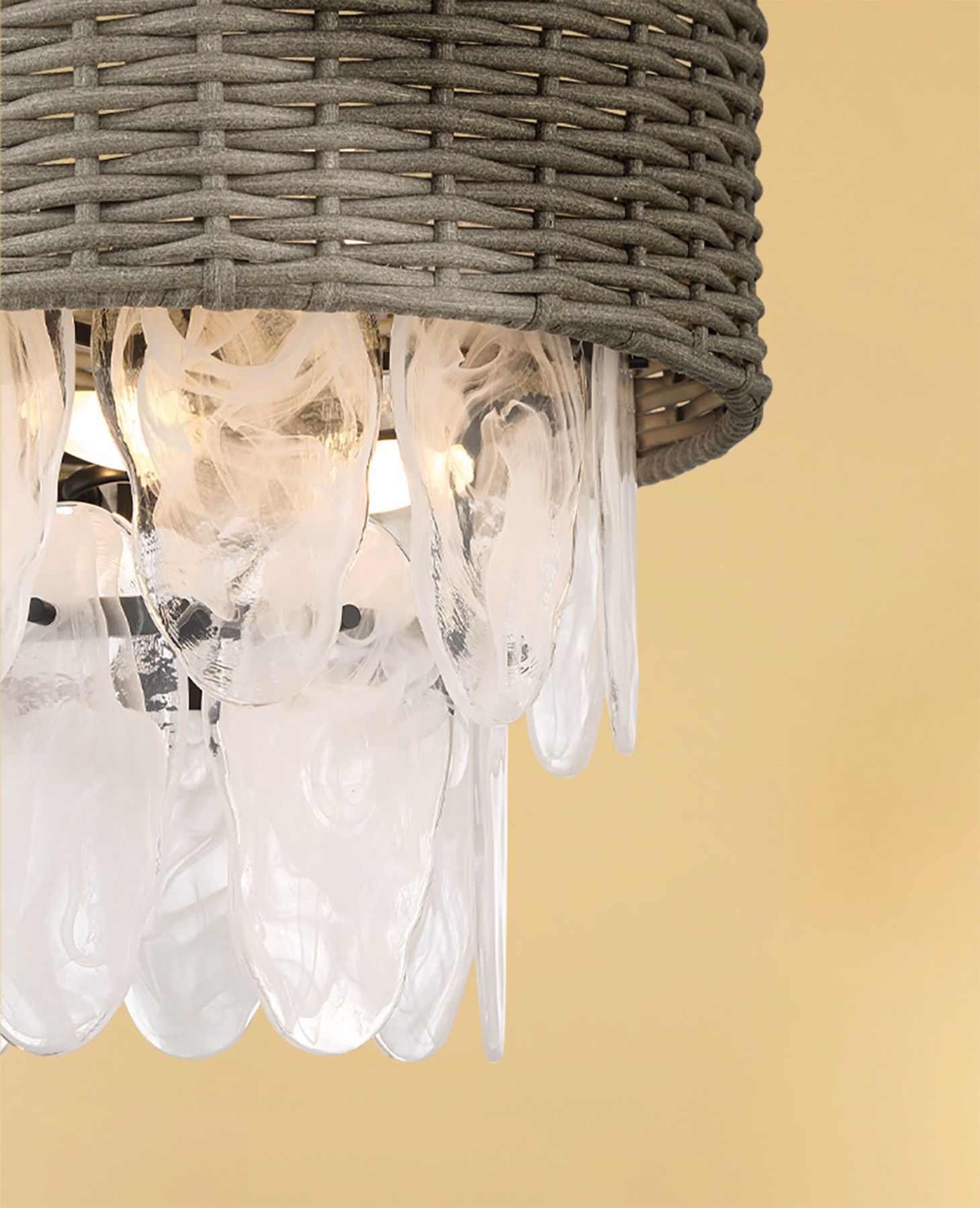 Minka-Lavery Breakers Isle 6-Light Black Semi-Flush to Pendant