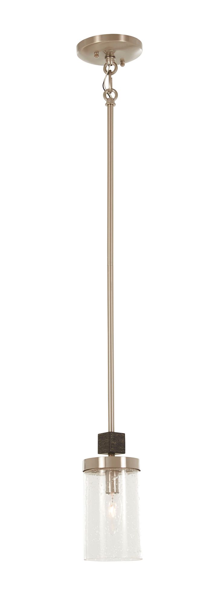 Image 6 Minka-Lavery Bridlewood 1-Light Stone Grey and Brushed Nickel Mini Pendant more views