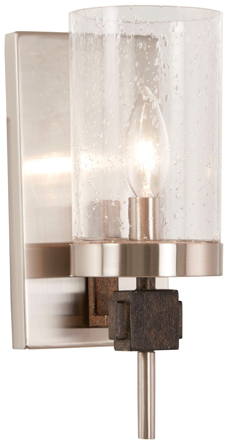 Minka-Lavery Bridlewood 1-Light Stone Grey and Brushed Nickel Vanity Light