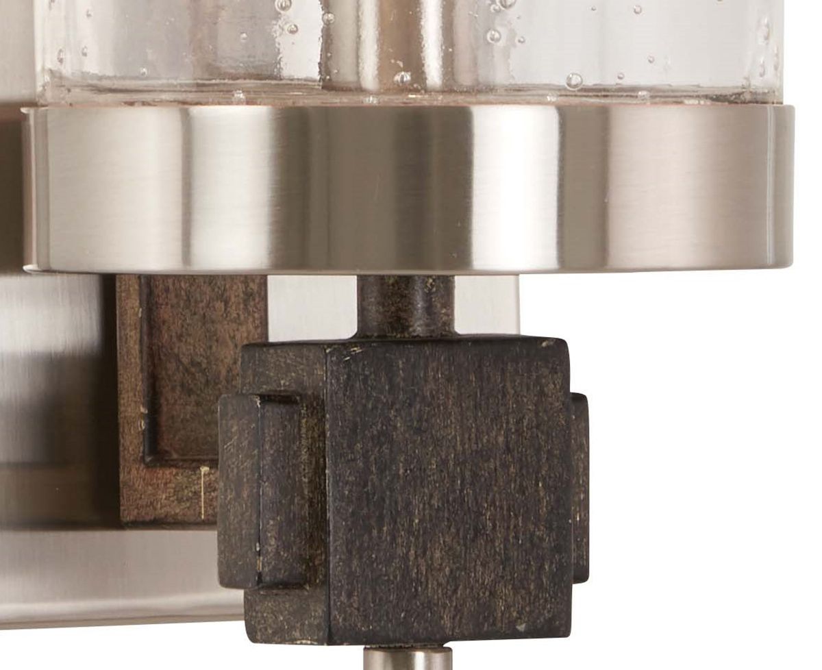 Image 4 Minka-Lavery Bridlewood 1-Light Stone Grey and Brushed Nickel Vanity Light more views