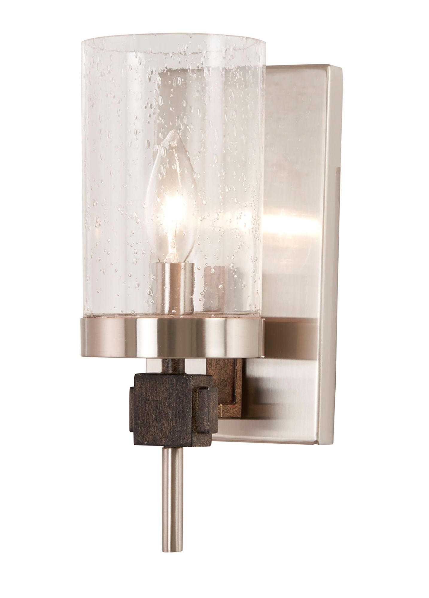 Image 5 Minka-Lavery Bridlewood 1-Light Stone Grey and Brushed Nickel Vanity Light more views