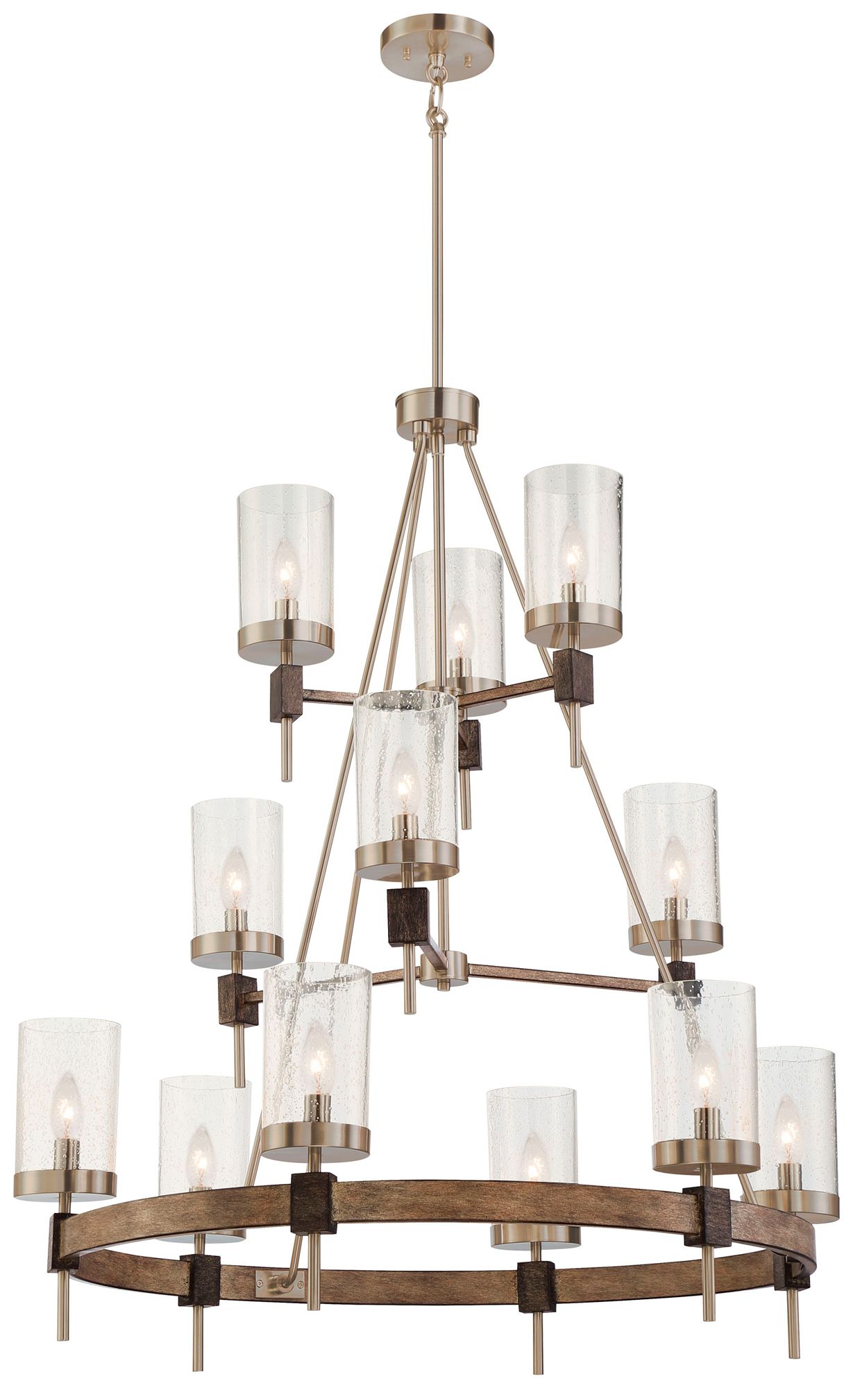 Image 4 Minka-Lavery Bridlewood 12-Light Stone Grey and Brushed Nickel Chandelier more views