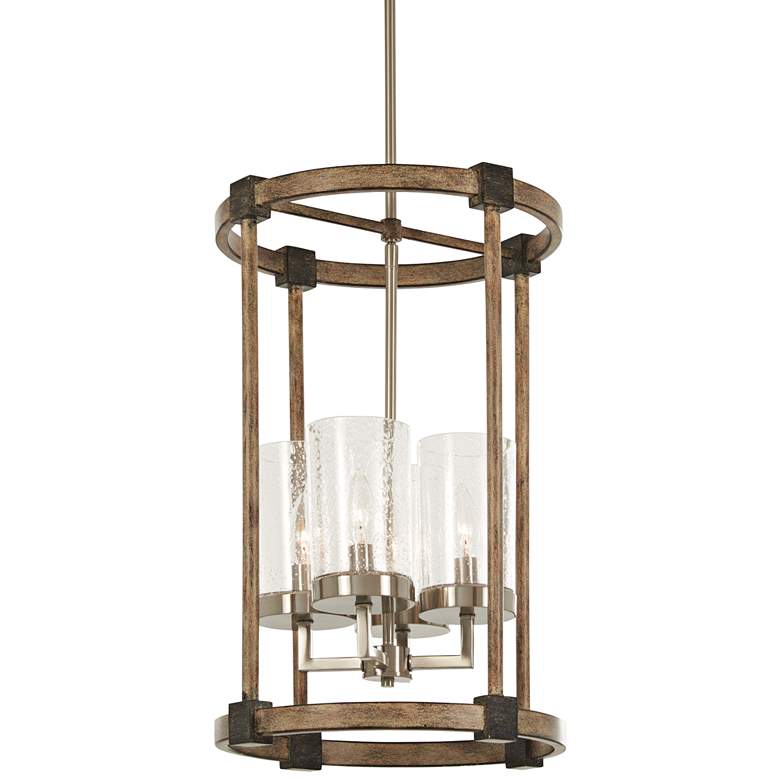 Image 2 Minka Lavery Bridlewood 14 1/2" Nickel Seeded Glass 4-Light Pendant