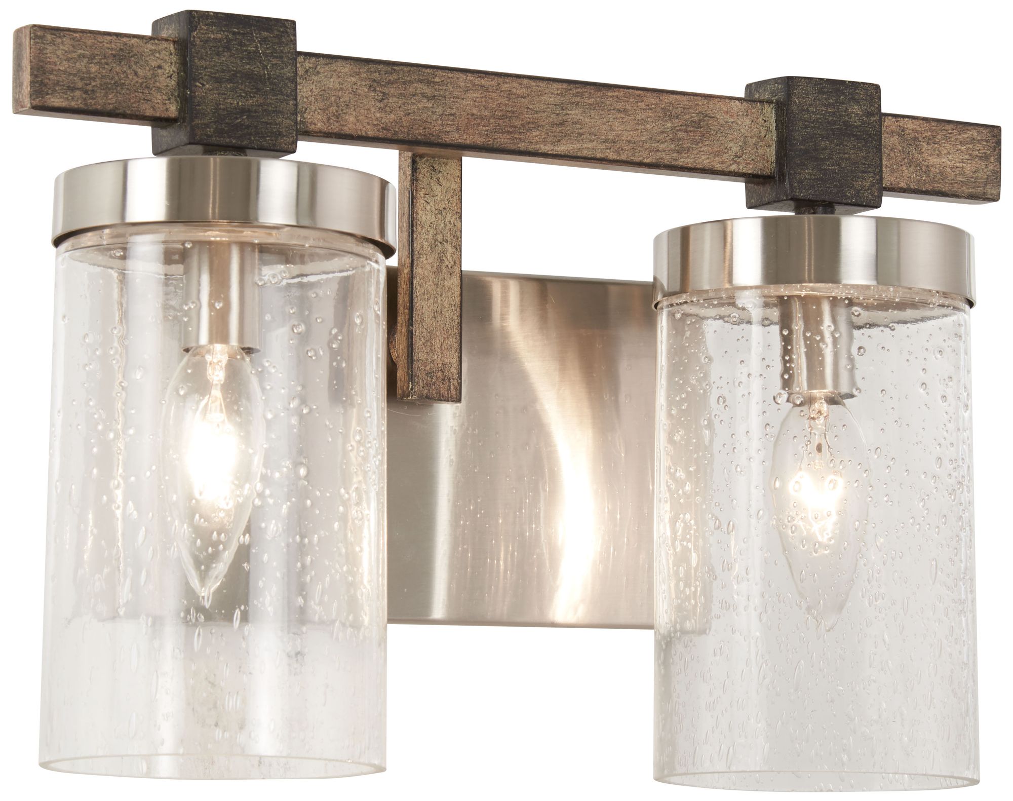 Minka-Lavery Bridlewood 2-Light Stone Grey and Brushed Nickel Vanity Light