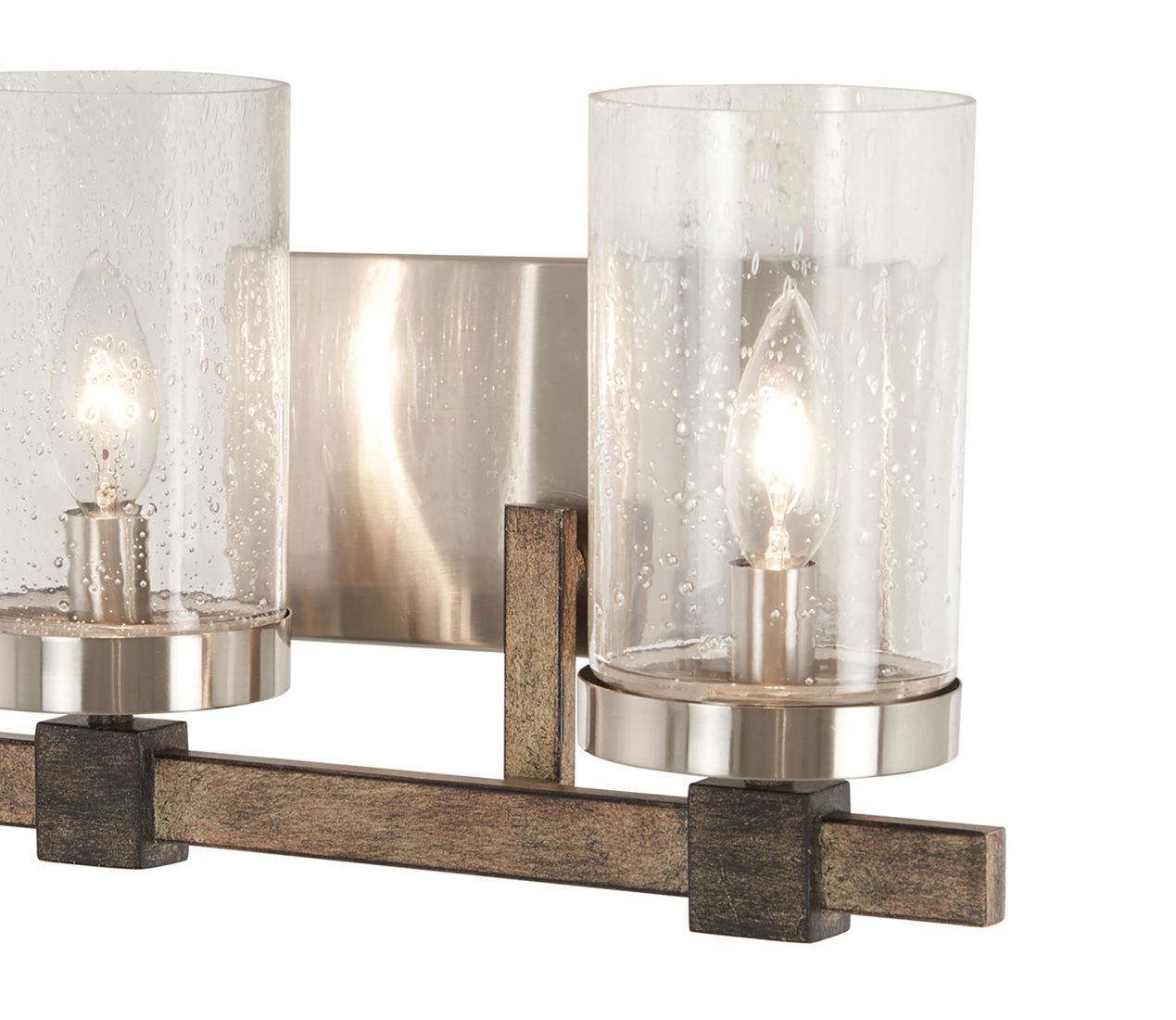 Image 5 Minka-Lavery Bridlewood 2-Light Stone Grey and Brushed Nickel Vanity Light more views