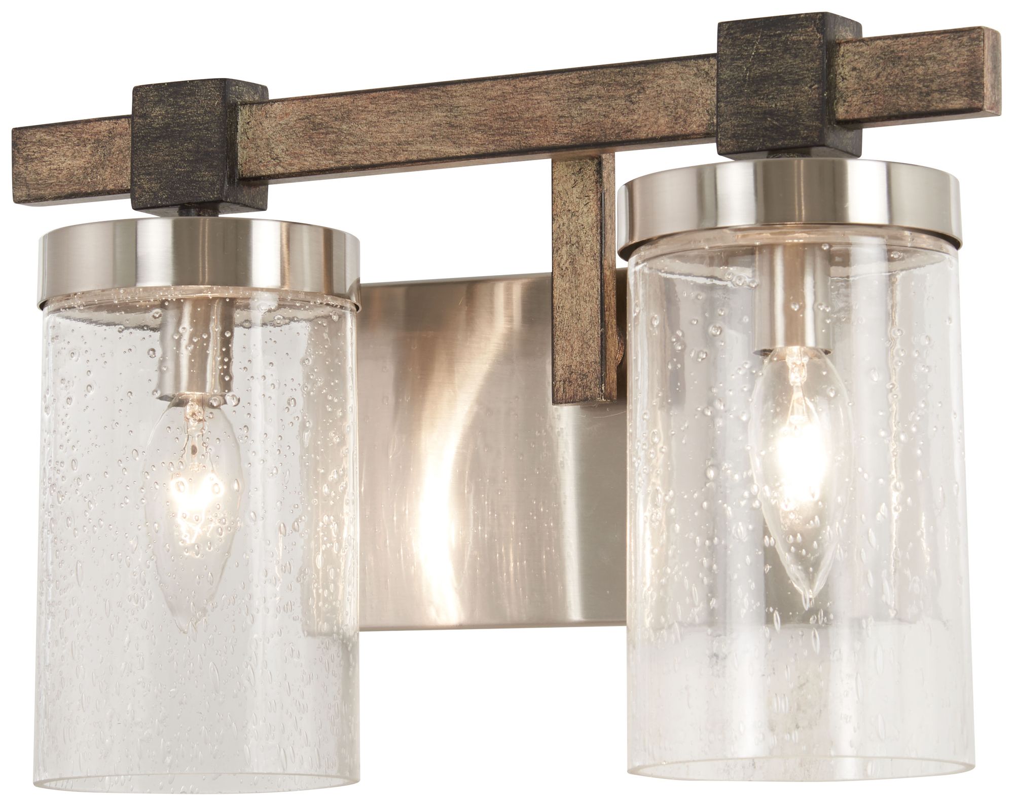 Image 7 Minka-Lavery Bridlewood 2-Light Stone Grey and Brushed Nickel Vanity Light more views