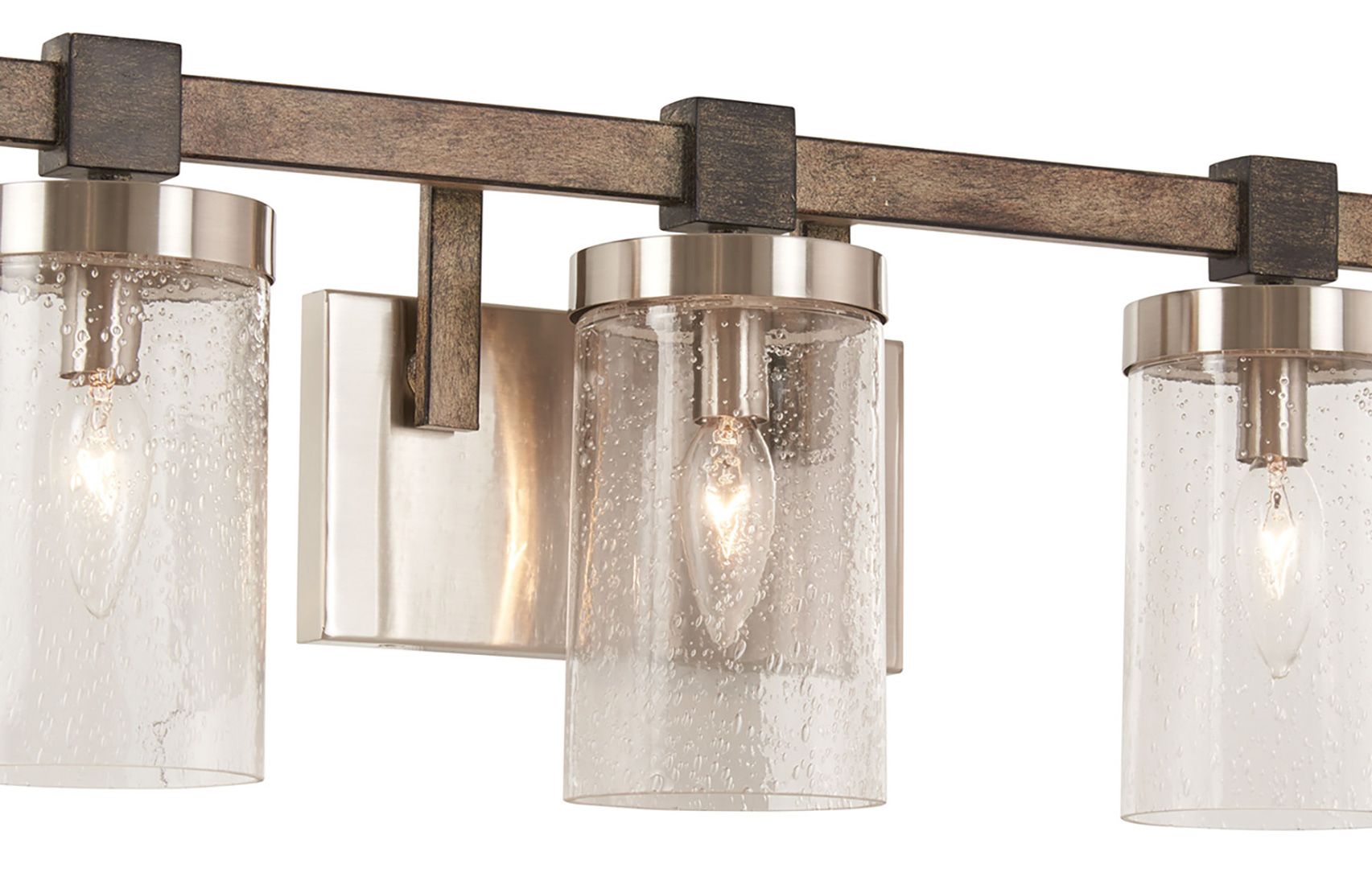 Image 5 Minka-Lavery Bridlewood 3-Light Stone Grey and Brushed Nickel Vanity Light more views