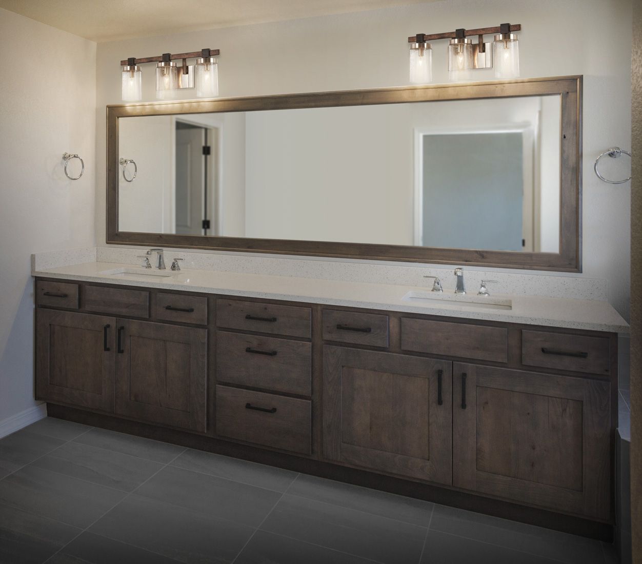 Image 6 Minka-Lavery Bridlewood 3-Light Stone Grey and Brushed Nickel Vanity Light more views