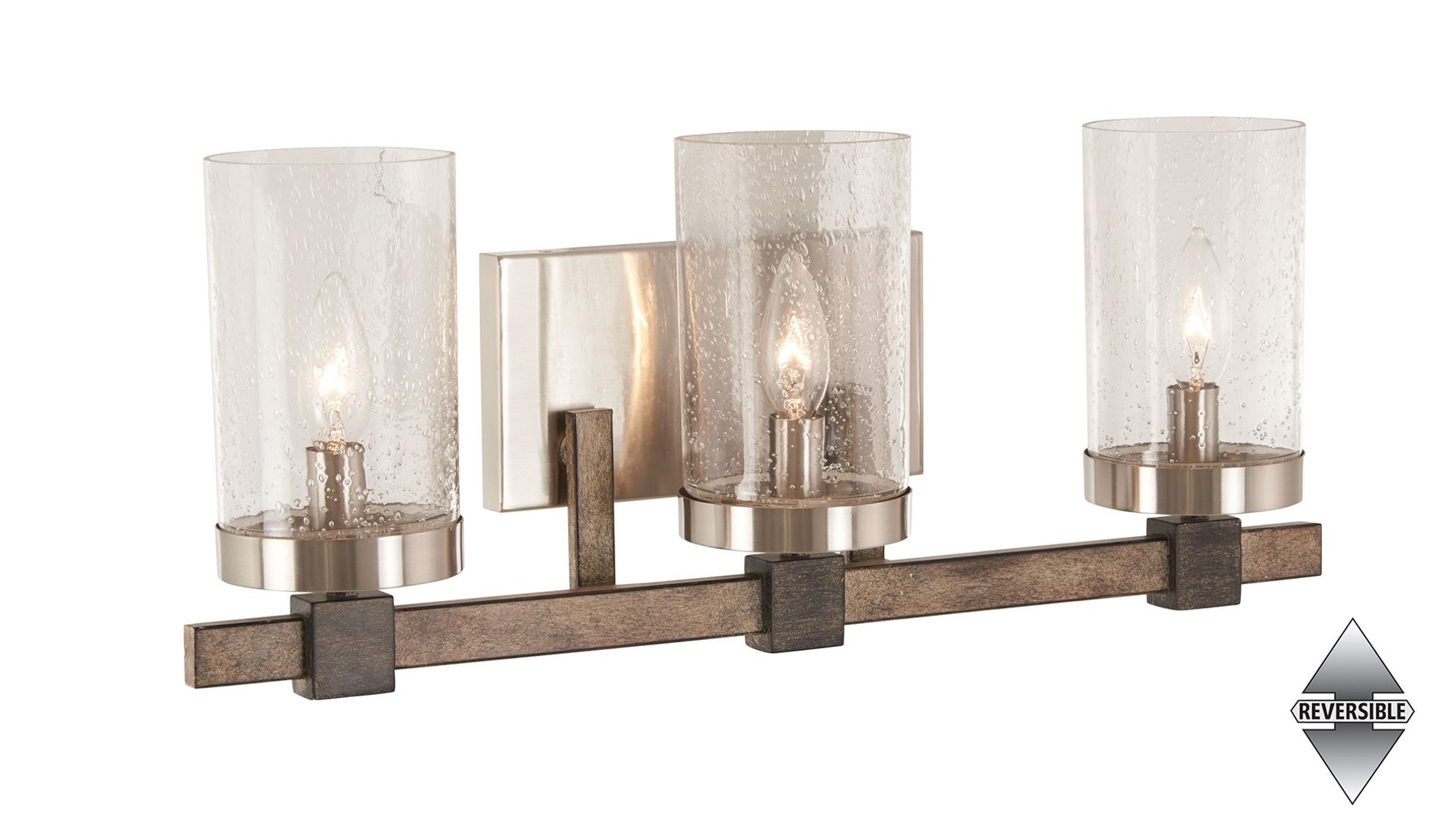 Image 7 Minka-Lavery Bridlewood 3-Light Stone Grey and Brushed Nickel Vanity Light more views