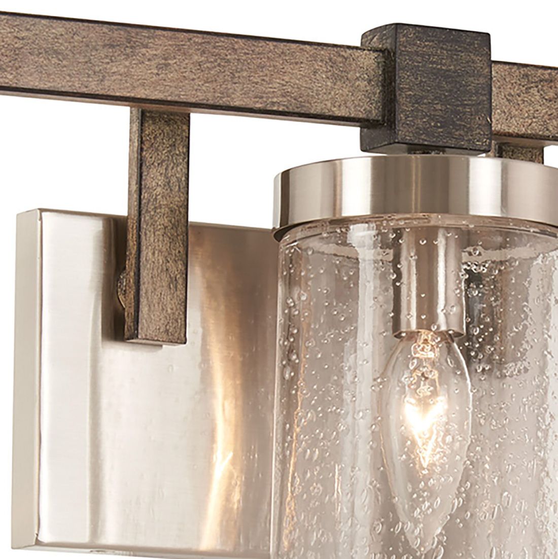 Minka-Lavery Bridlewood 3-Light Stone Grey and Brushed Nickel Vanity Light