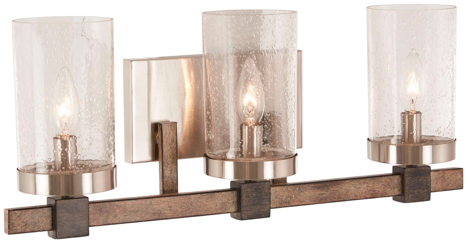 Minka-Lavery Bridlewood 3-Light Stone Grey and Brushed Nickel Vanity Light
