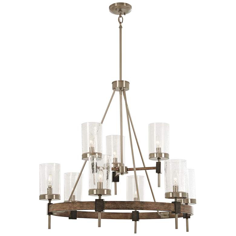 Image 2 Minka Lavery Bridlewood 32 inch Stone Gray and Nickel 9-Light Chandelier