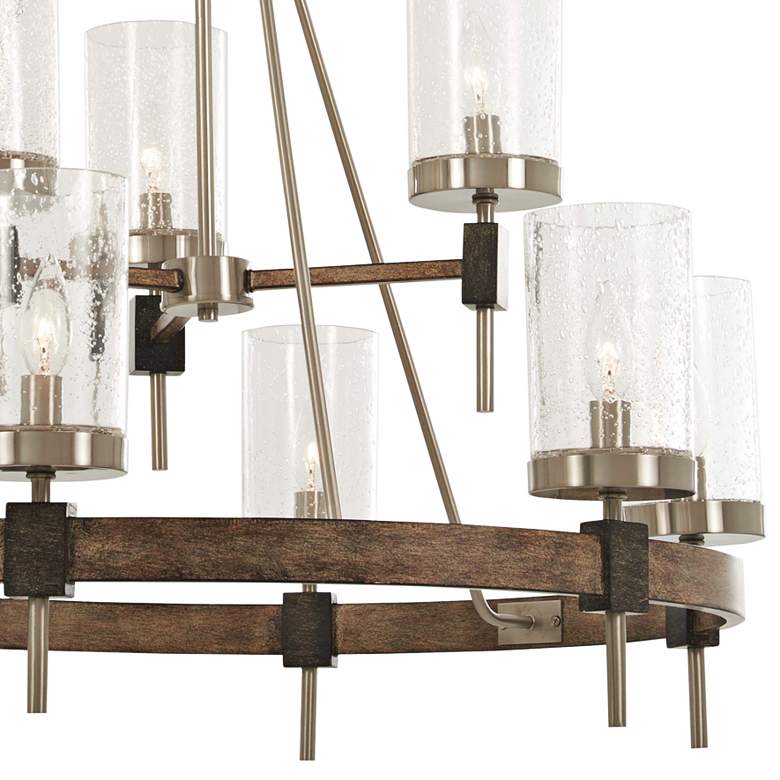 Image 3 Minka Lavery Bridlewood 32" Stone Gray and Nickel 9-Light Chandelier more views