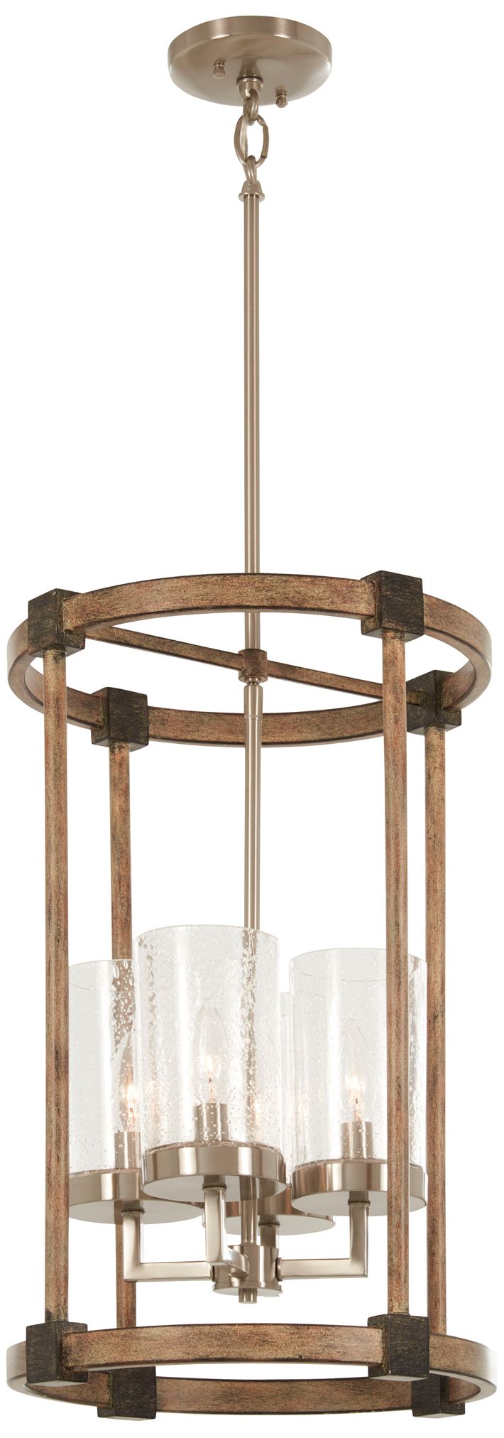 Image 2 Minka-Lavery Bridlewood 4-Light Stone Grey and Brushed Nickel Pendent