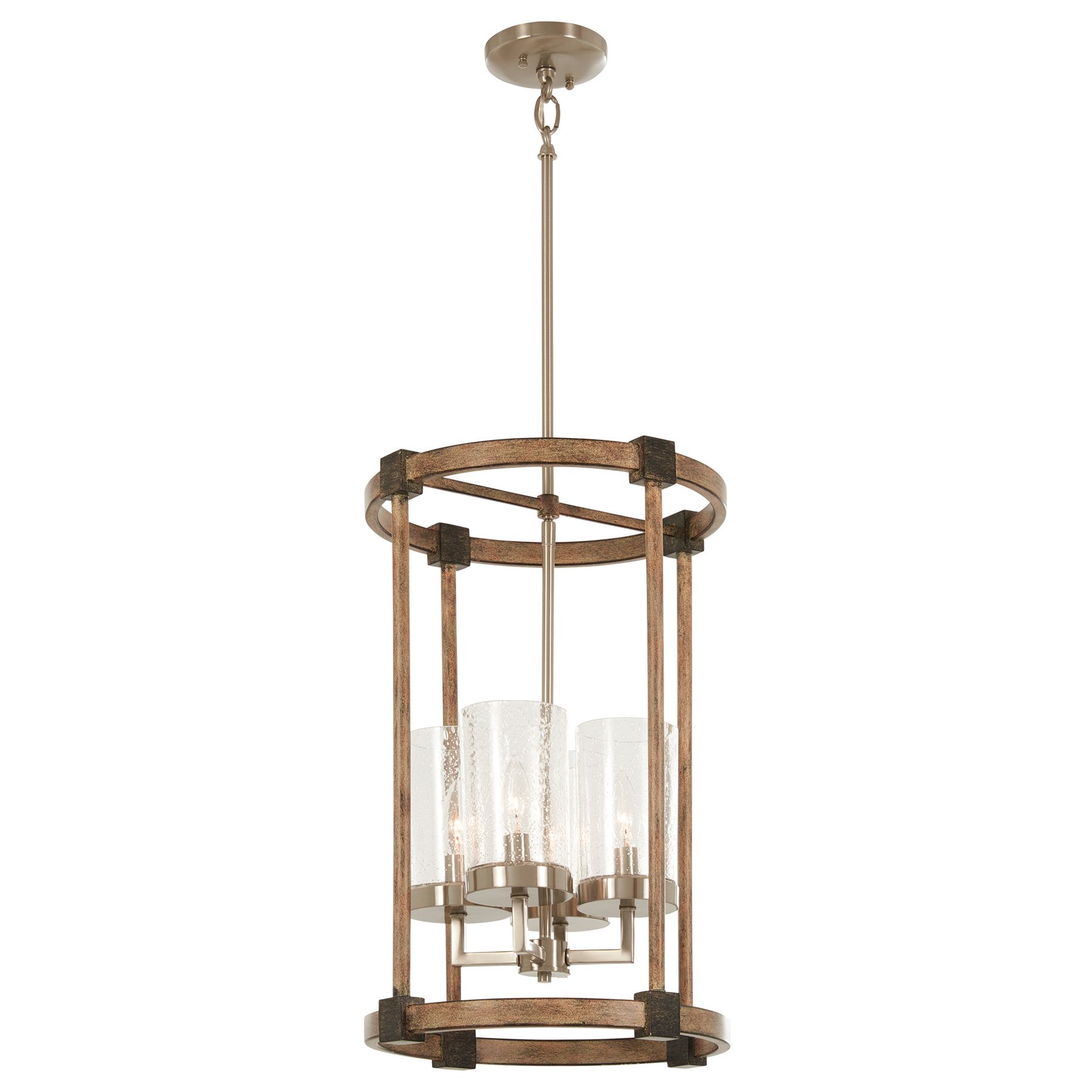 Image 3 Minka-Lavery Bridlewood 4-Light Stone Grey and Brushed Nickel Pendent more views