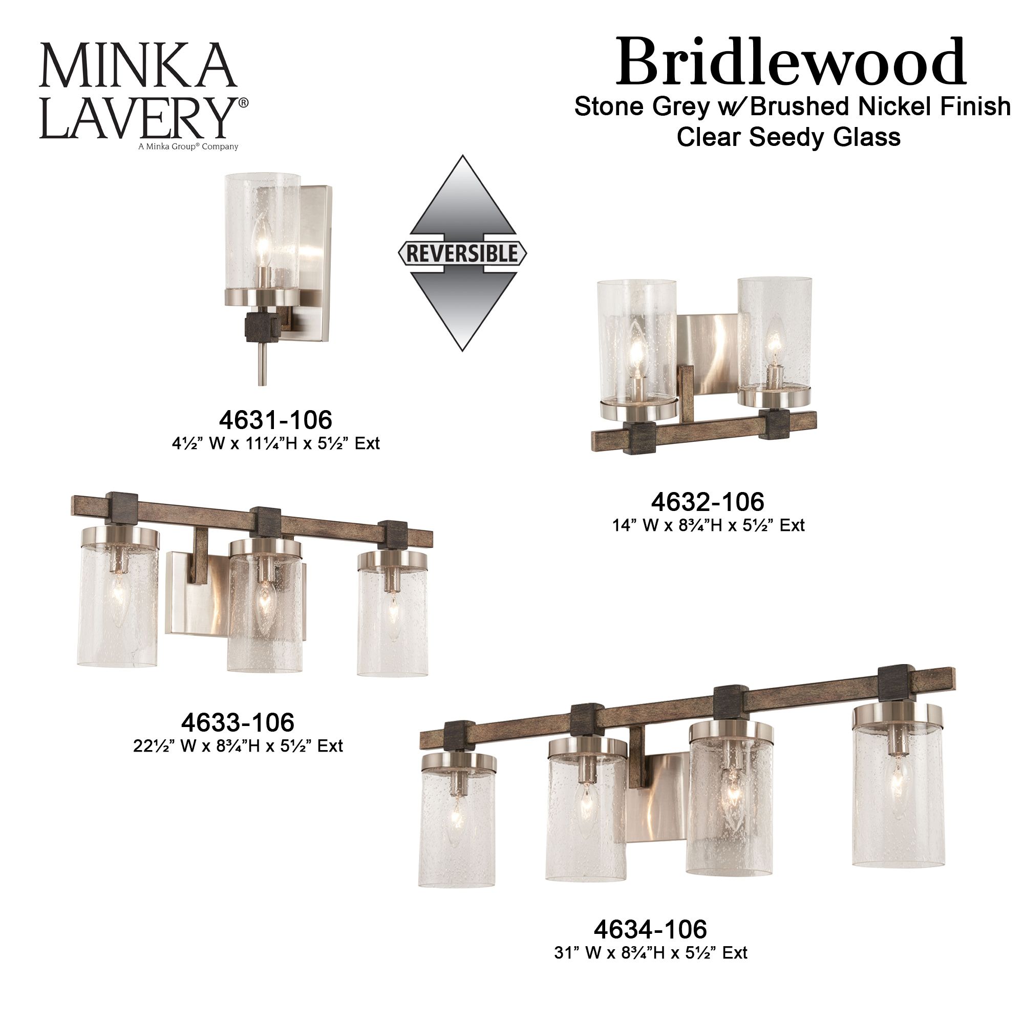 Image 7 Minka-Lavery Bridlewood 4-Light Stone Grey and Brushed Nickel Pendent more views