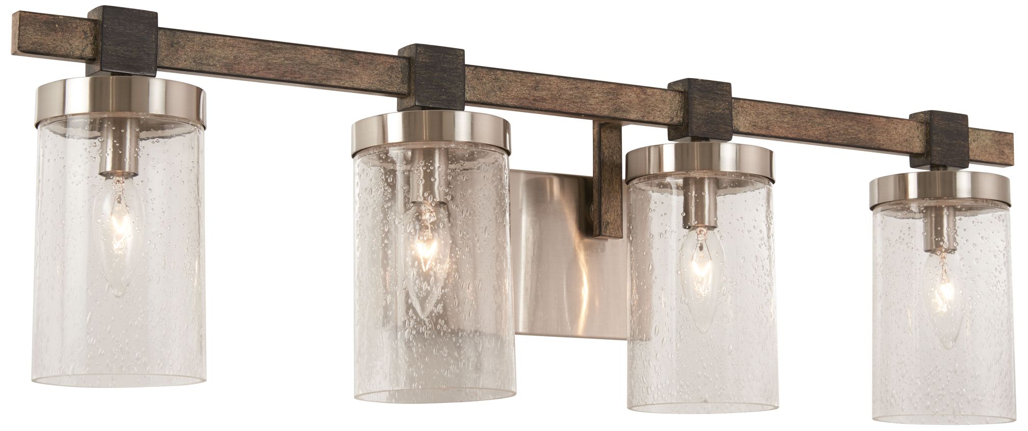Minka-Lavery Bridlewood 4-Light Stone Grey and Brushed Nickel Vanity Light