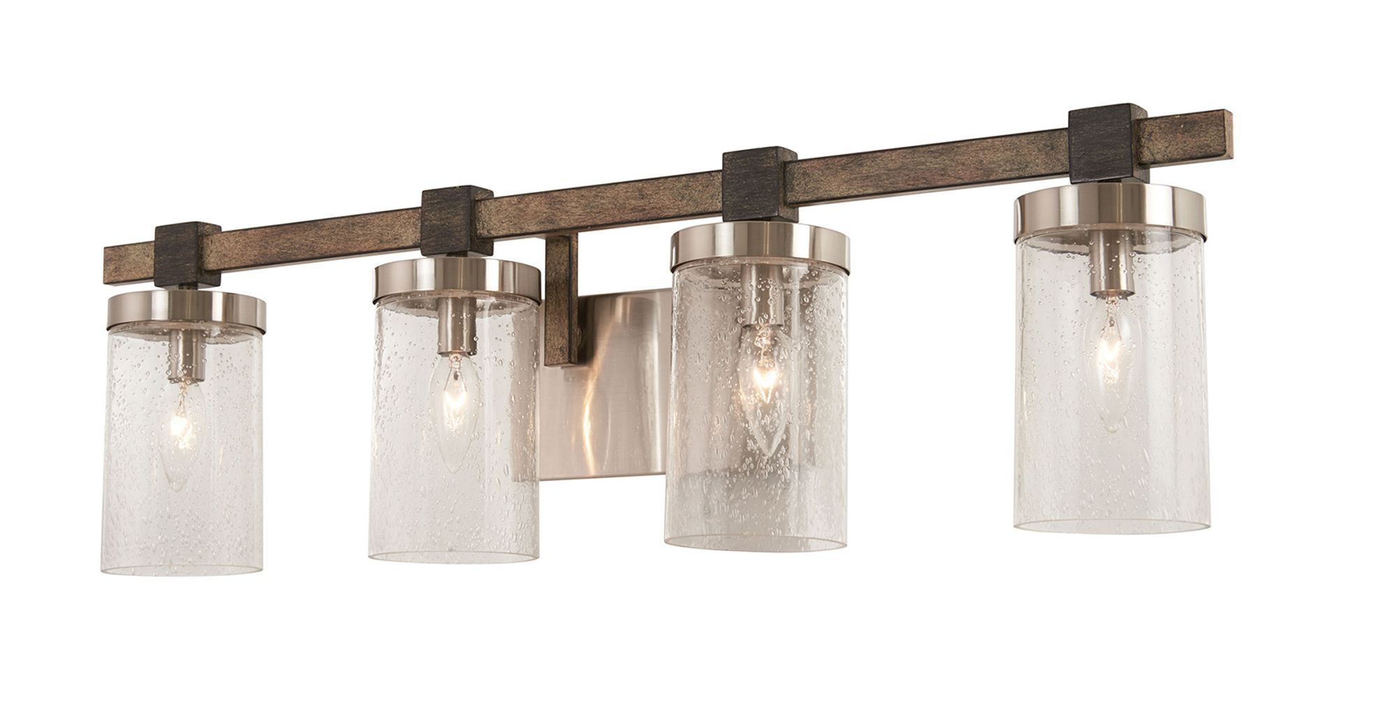 Image 3 Minka-Lavery Bridlewood 4-Light Stone Grey and Brushed Nickel Vanity Light more views