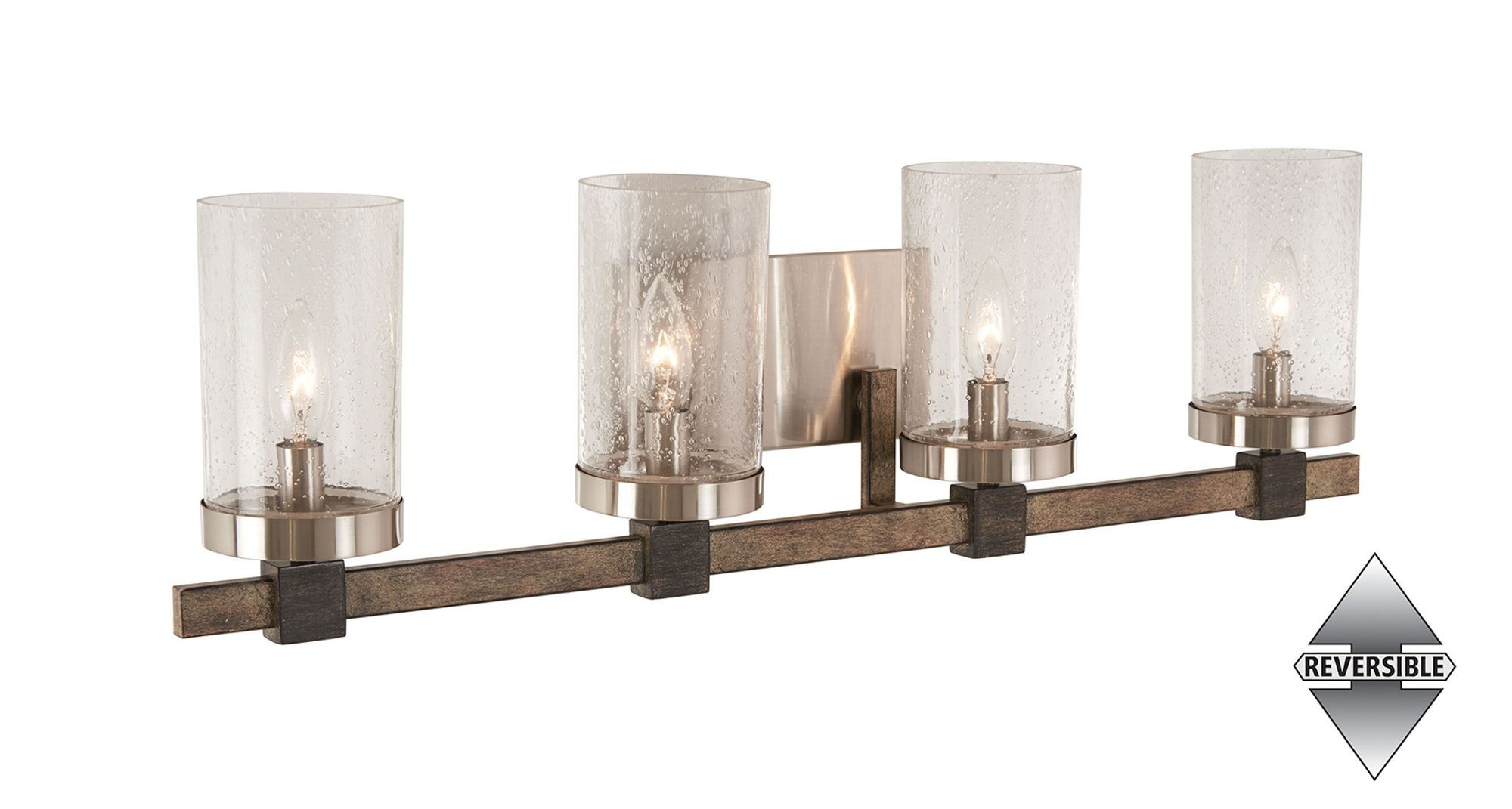 Image 6 Minka-Lavery Bridlewood 4-Light Stone Grey and Brushed Nickel Vanity Light more views