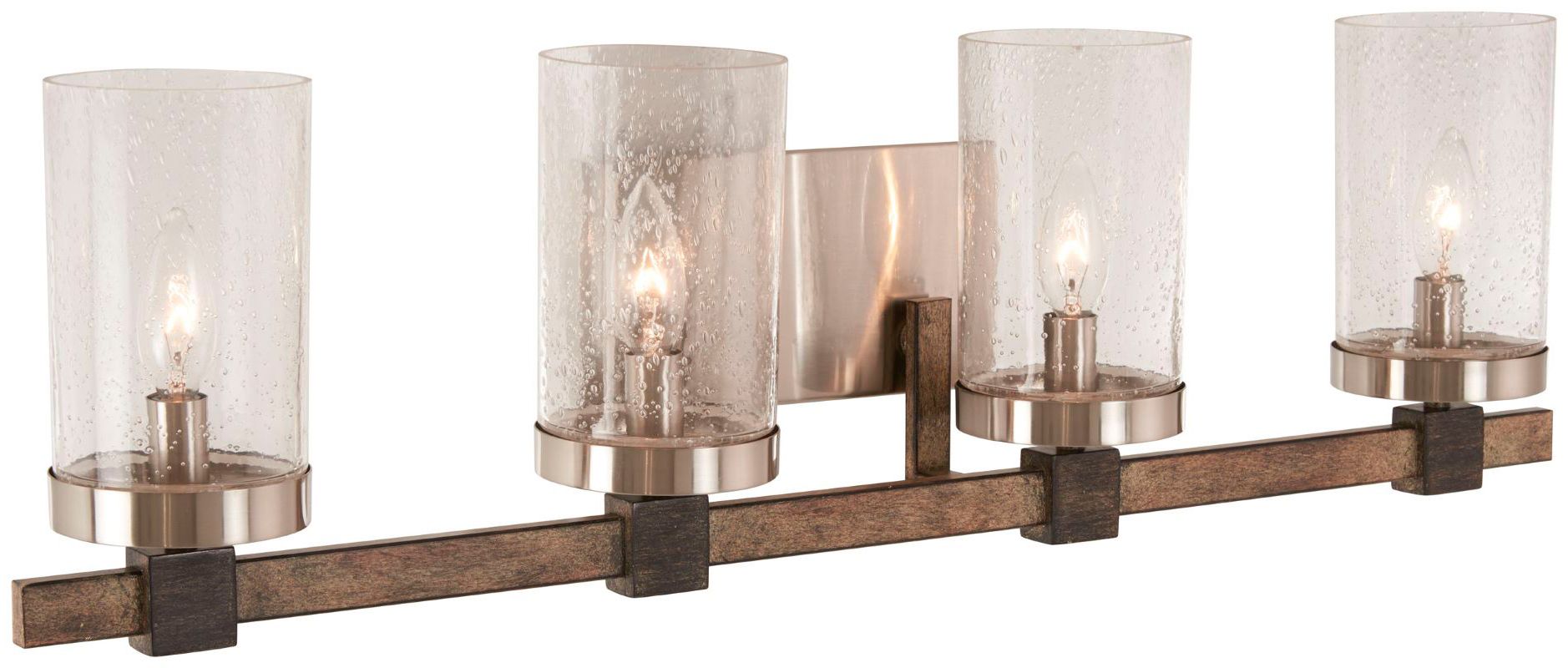 Minka-Lavery Bridlewood 4-Light Stone Grey and Brushed Nickel Vanity Light