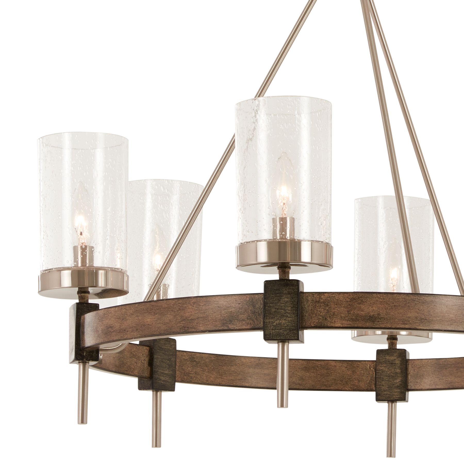 Image 4 Minka-Lavery Bridlewood 6-Light Stone Grey and Brushed Nickel Chandelier more views