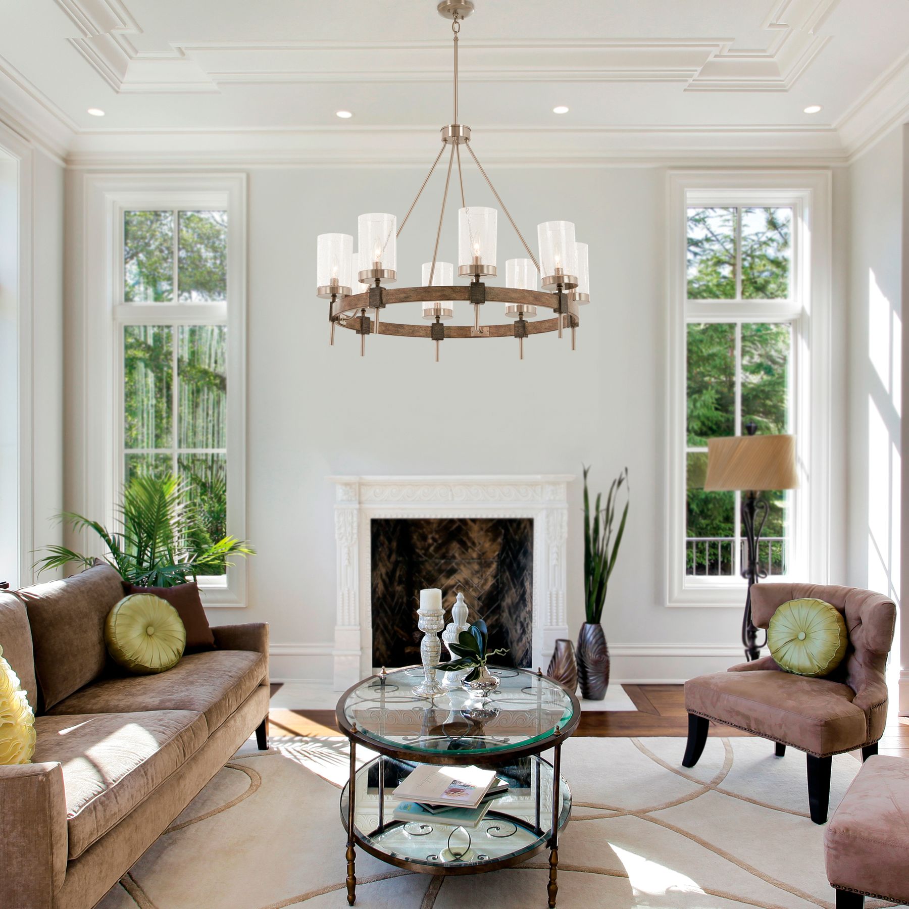 Image 3 Minka-Lavery Bridlewood 8-Light Stone Grey and Brushed Nickel Chandelier more views