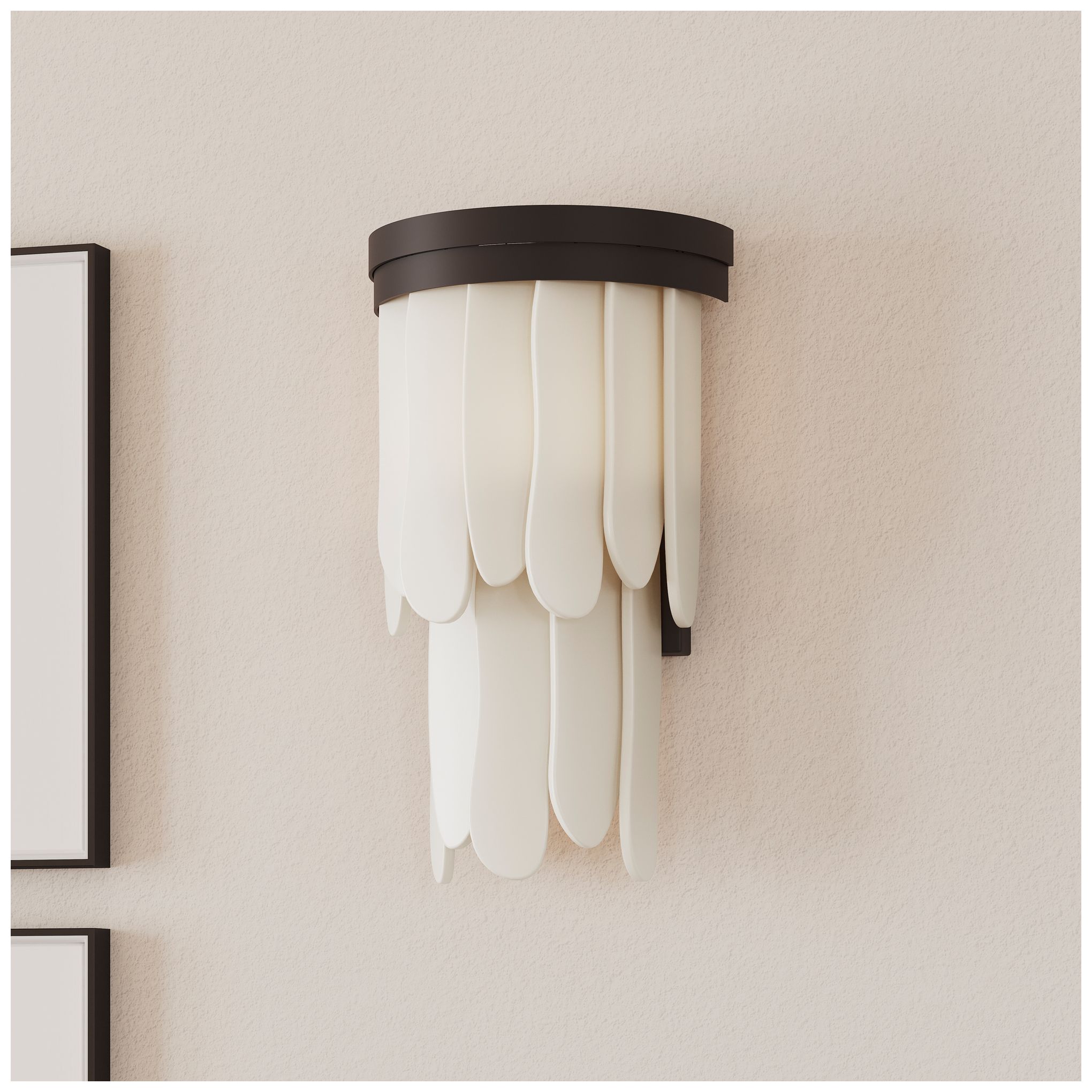 Image 2 Minka-Lavery Briscade 1-Light 8.25-in Wall Sconce - Dark Bronze and White more views