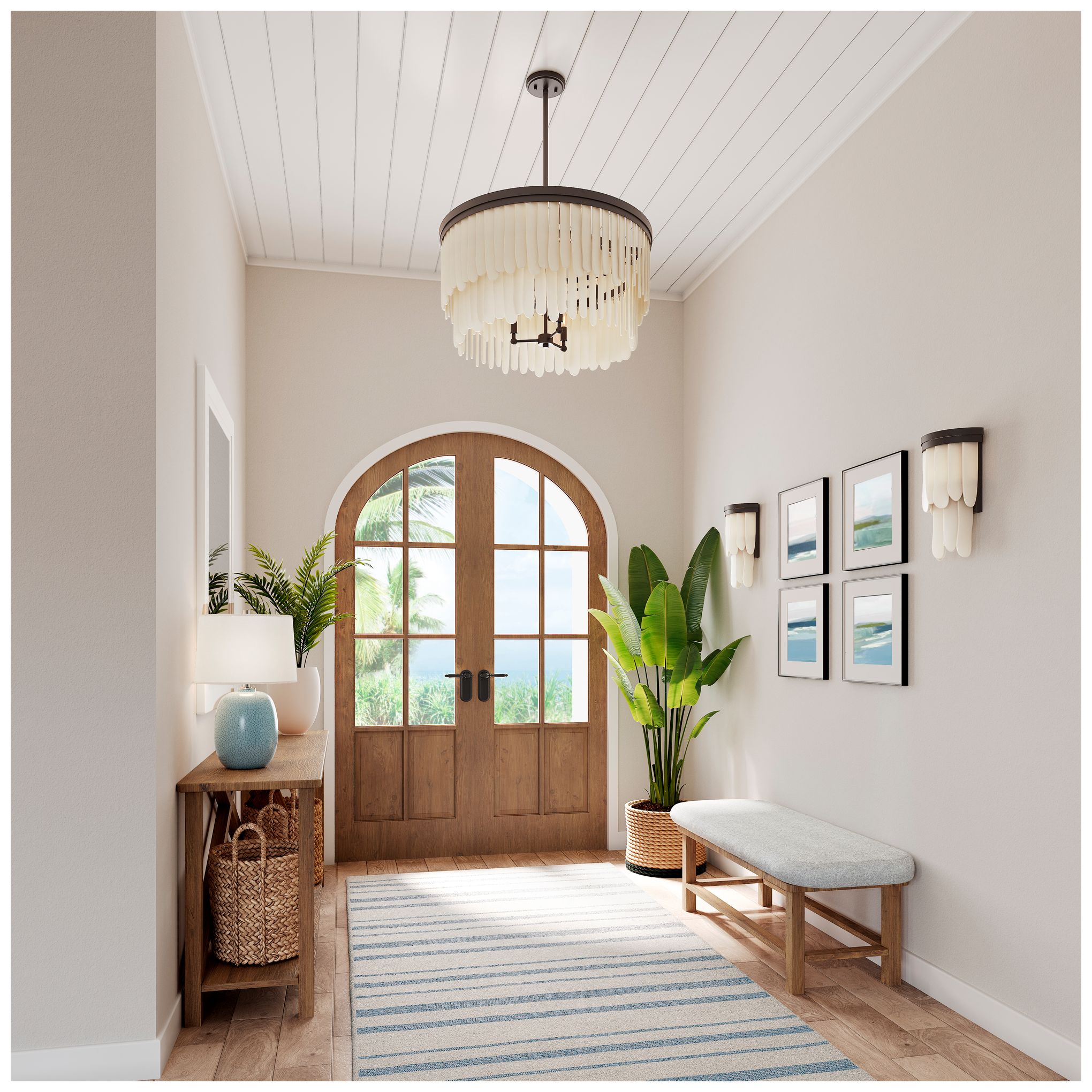 Image 4 Minka-Lavery Briscade 1-Light 8.25-in Wall Sconce - Dark Bronze and White more views