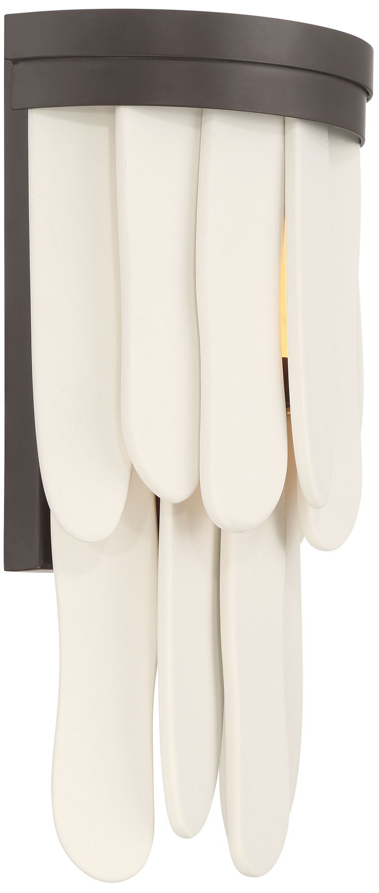 Image 5 Minka-Lavery Briscade 1-Light 8.25-in Wall Sconce - Dark Bronze and White more views