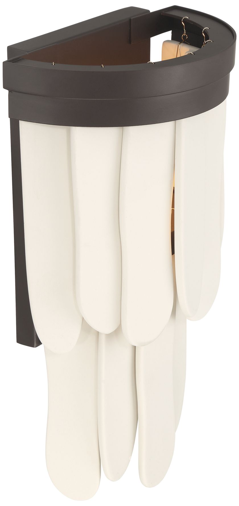Image 7 Minka-Lavery Briscade 1-Light 8.25-in Wall Sconce - Dark Bronze and White more views