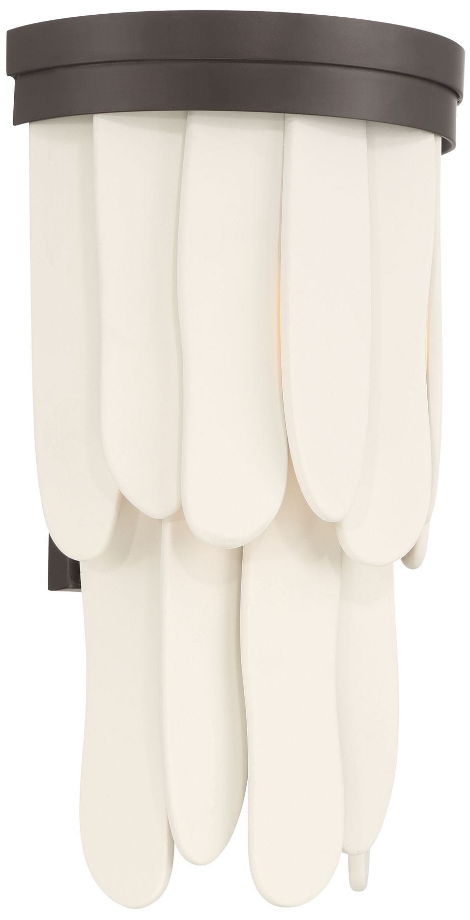 Minka-Lavery Briscade 1-Light 8.25-in Wall Sconce - Dark Bronze and White
