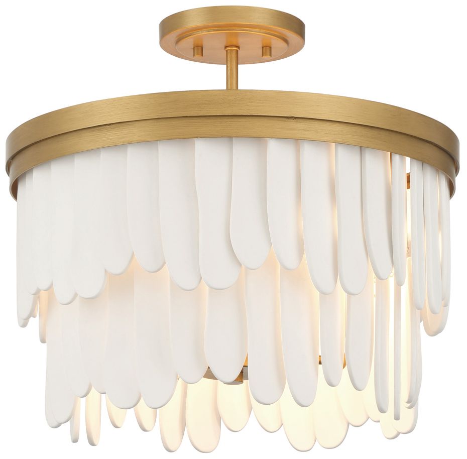 Minka-Lavery Briscade 6-Light 18-in Painted Legacy Brass Semi Flush